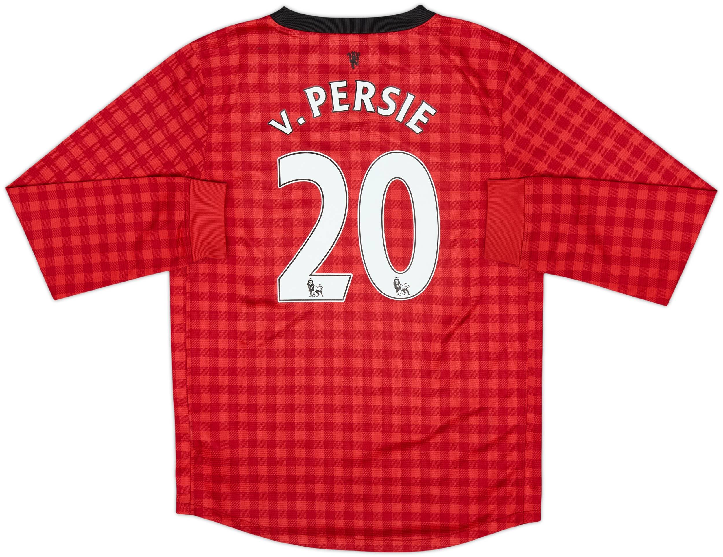 2012-13 Manchester United Home L/S Shirt v.Persie #20 - 9/10
