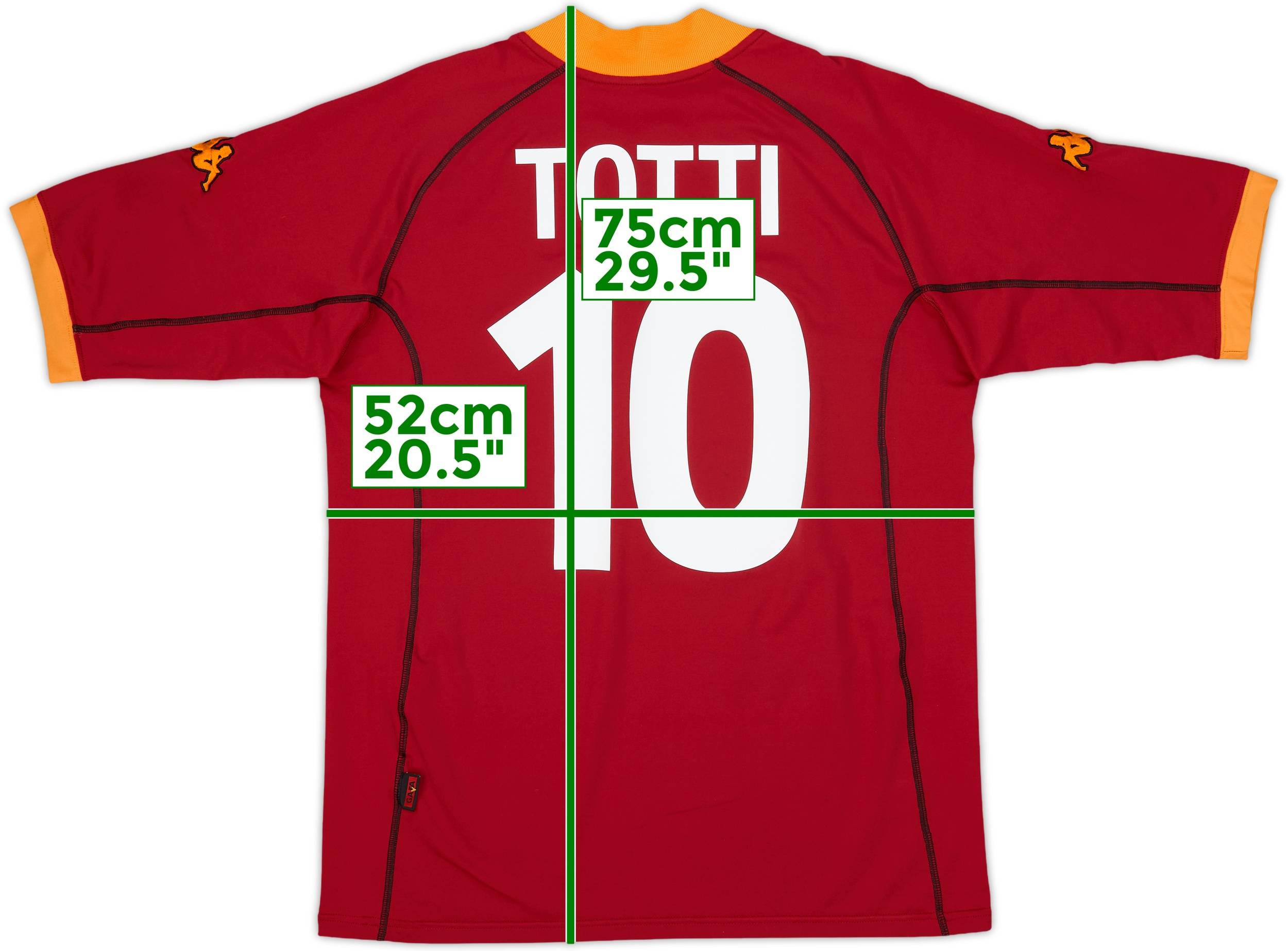 2001-02 Roma Home Shirt Totti #10 - 7/10 - (XXL)