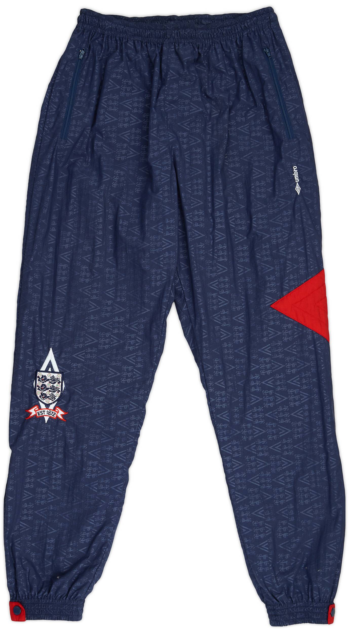 1990 92 England Umbro Tracksuit Bottoms 9 10 XL