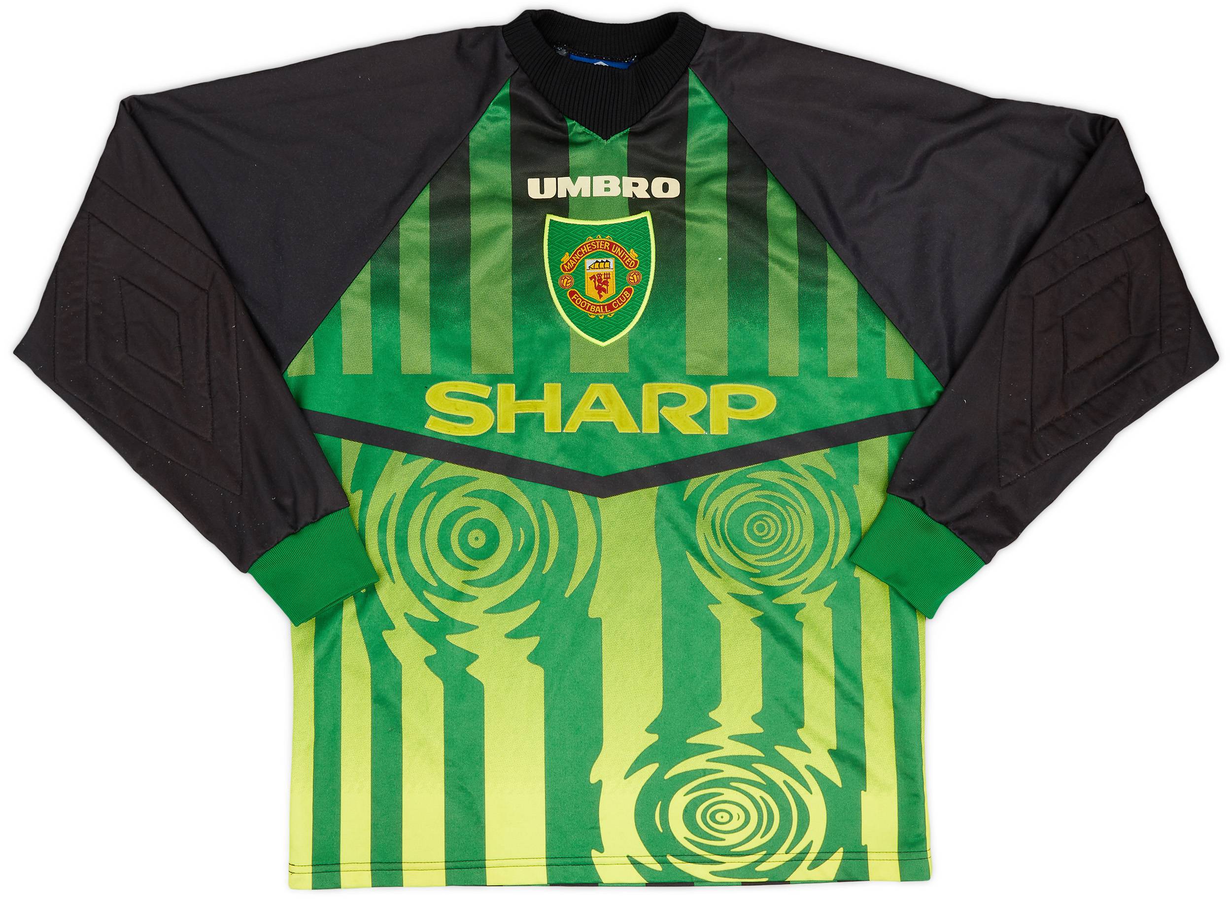 1997-98 Manchester United Green GK Shirt - 8/10 - (Y)