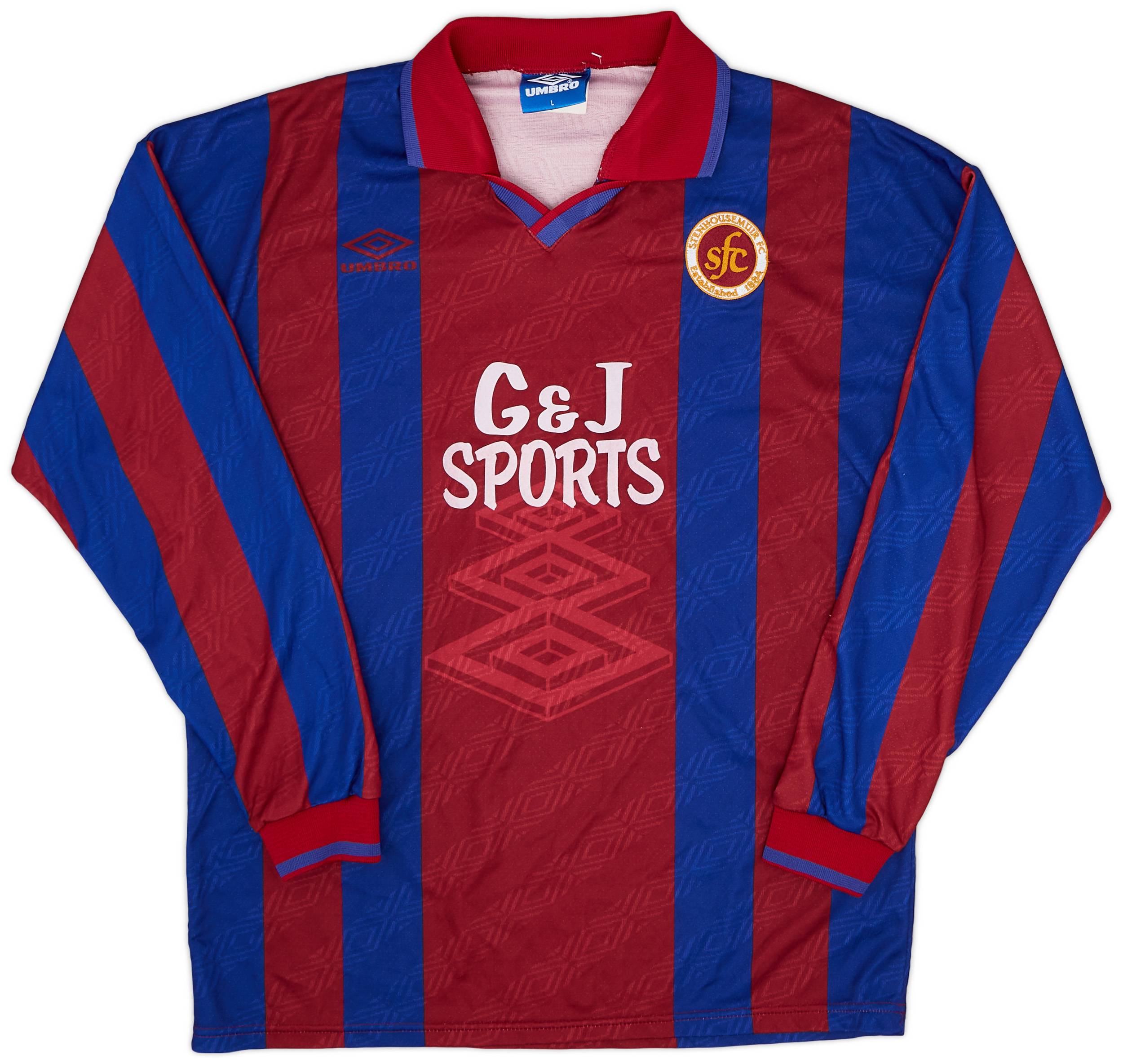 1995-96 Stenhousemuir Home L/S Shirt - 9/10 - (L)