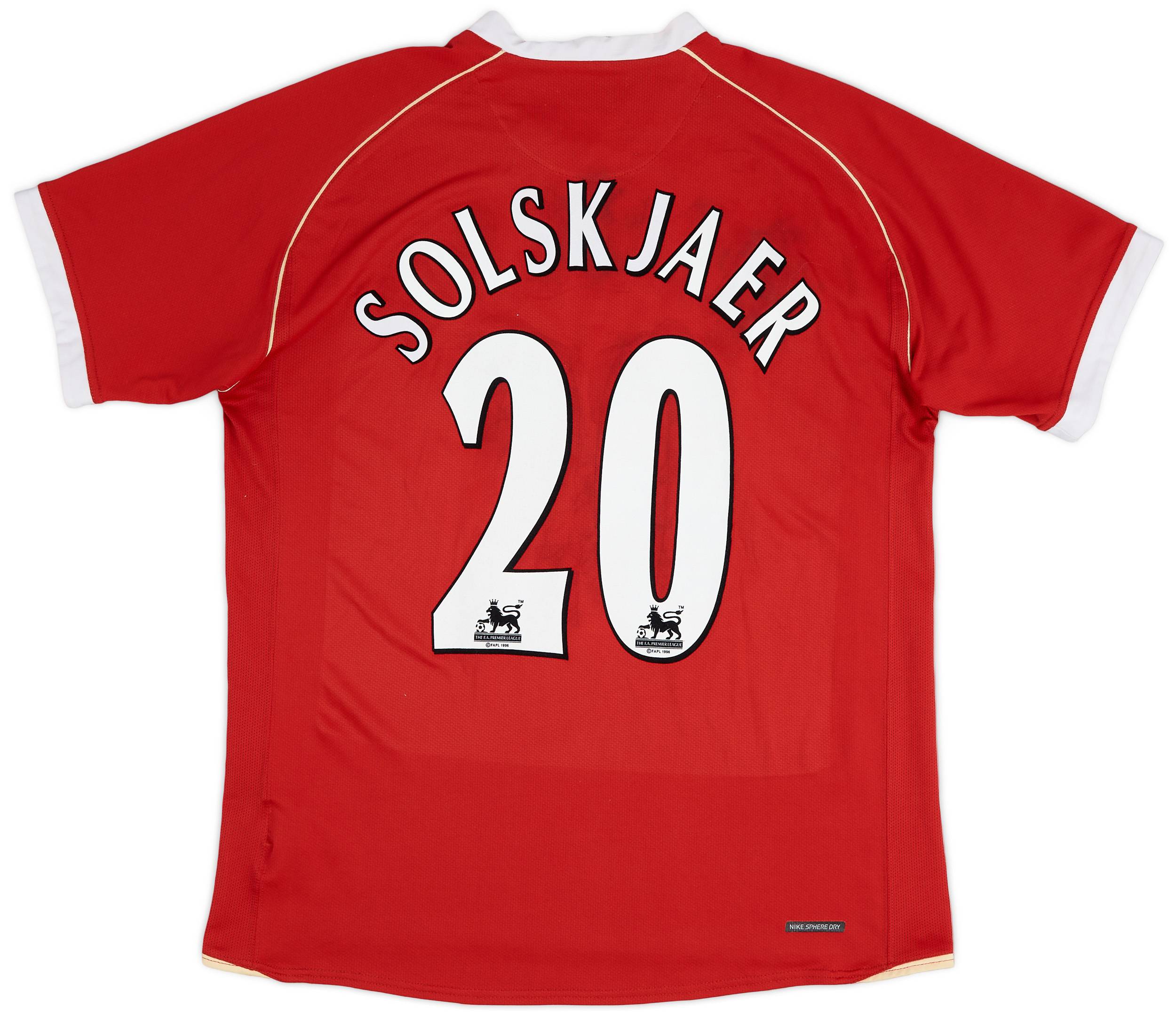 2006-07 Manchester United Home Shirt Solskjaer #20 - 7/10 - (L)