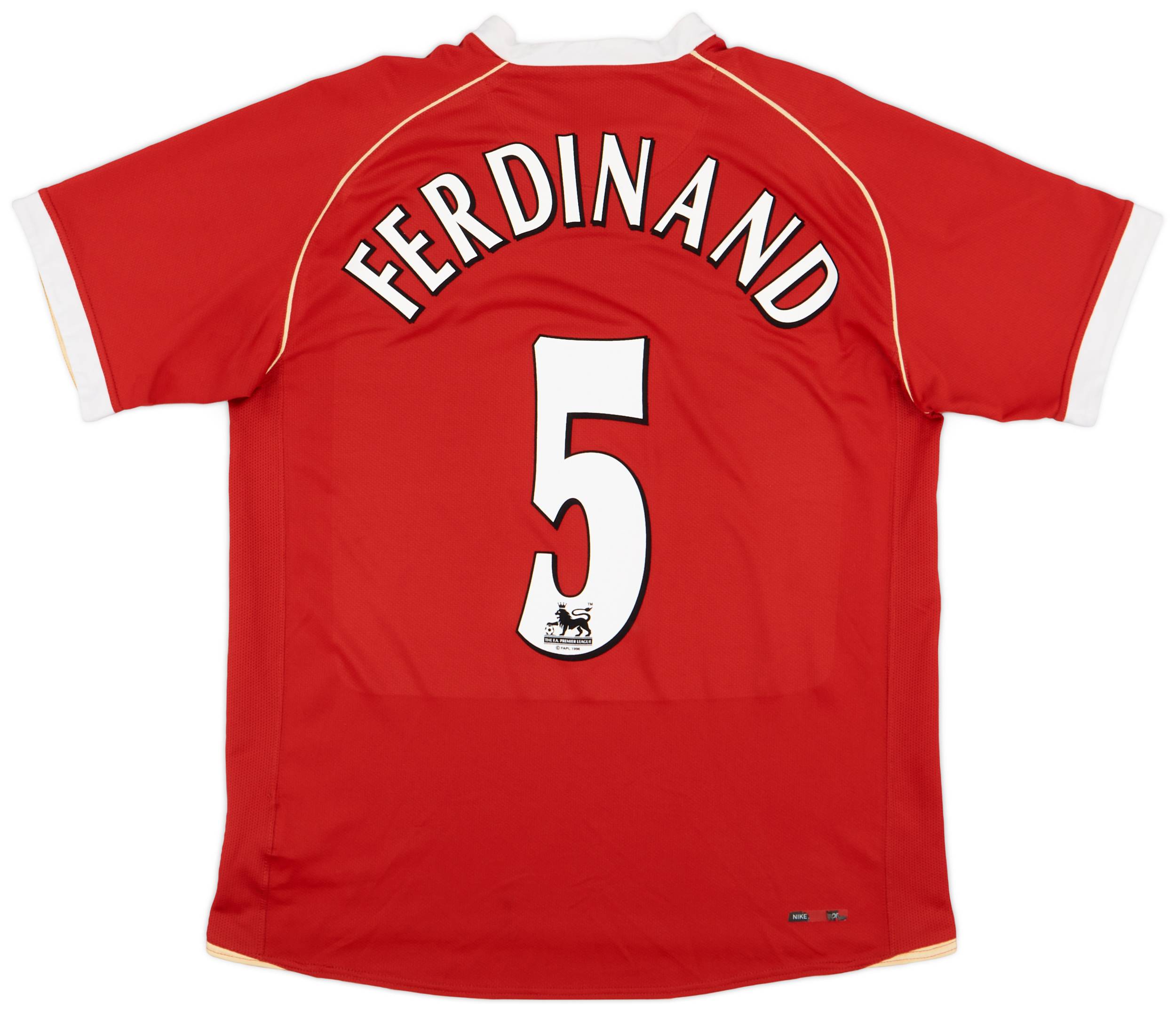 2006-07 Manchester United Home Shirt Ferdinand #5 - 6/10 - (L)