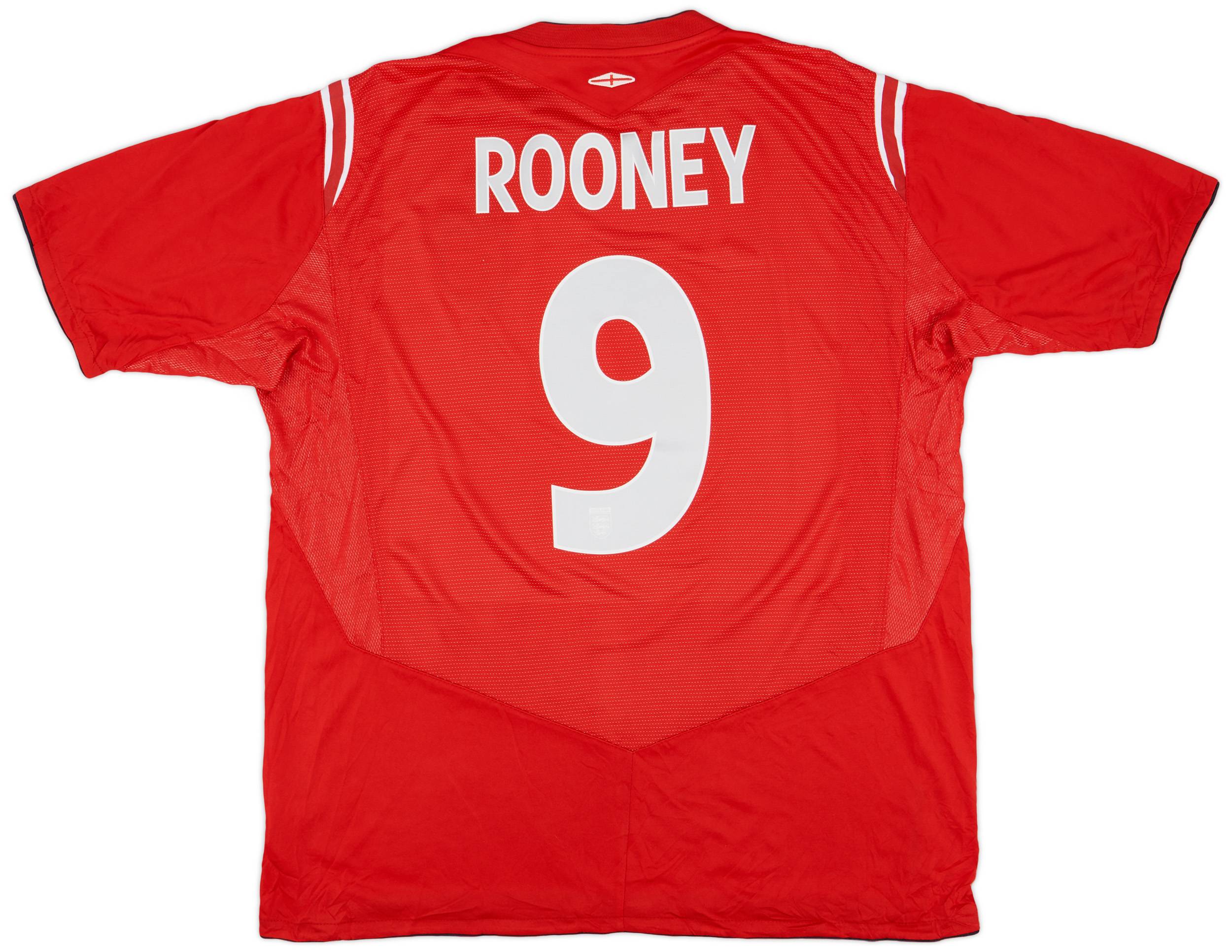 2004-06 England Away Shirt Rooney #9 - 9/10 - (XXL)