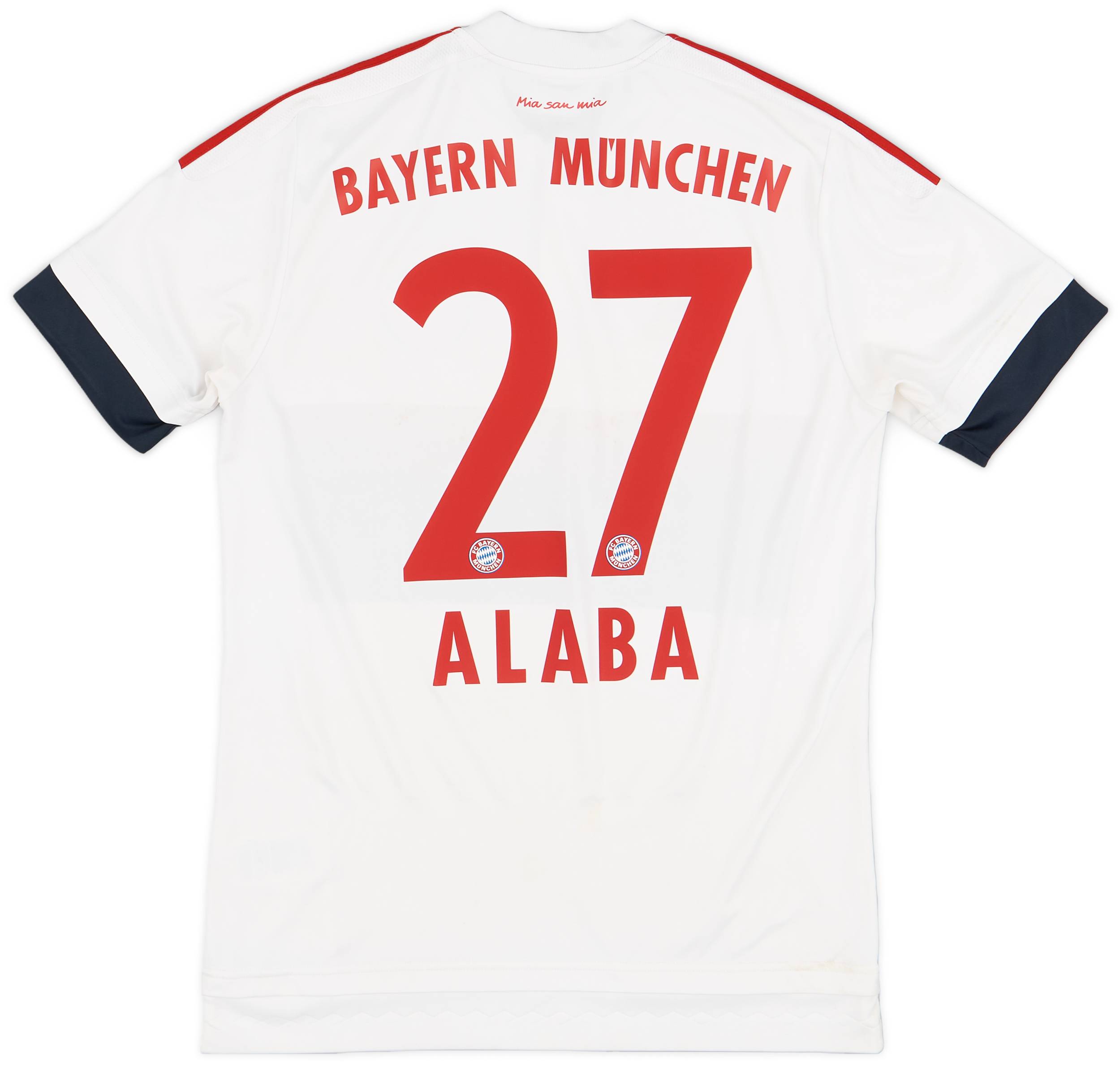 2015-16 Bayern Munich Away Shirt Alaba #27 - 7/10 - (S)