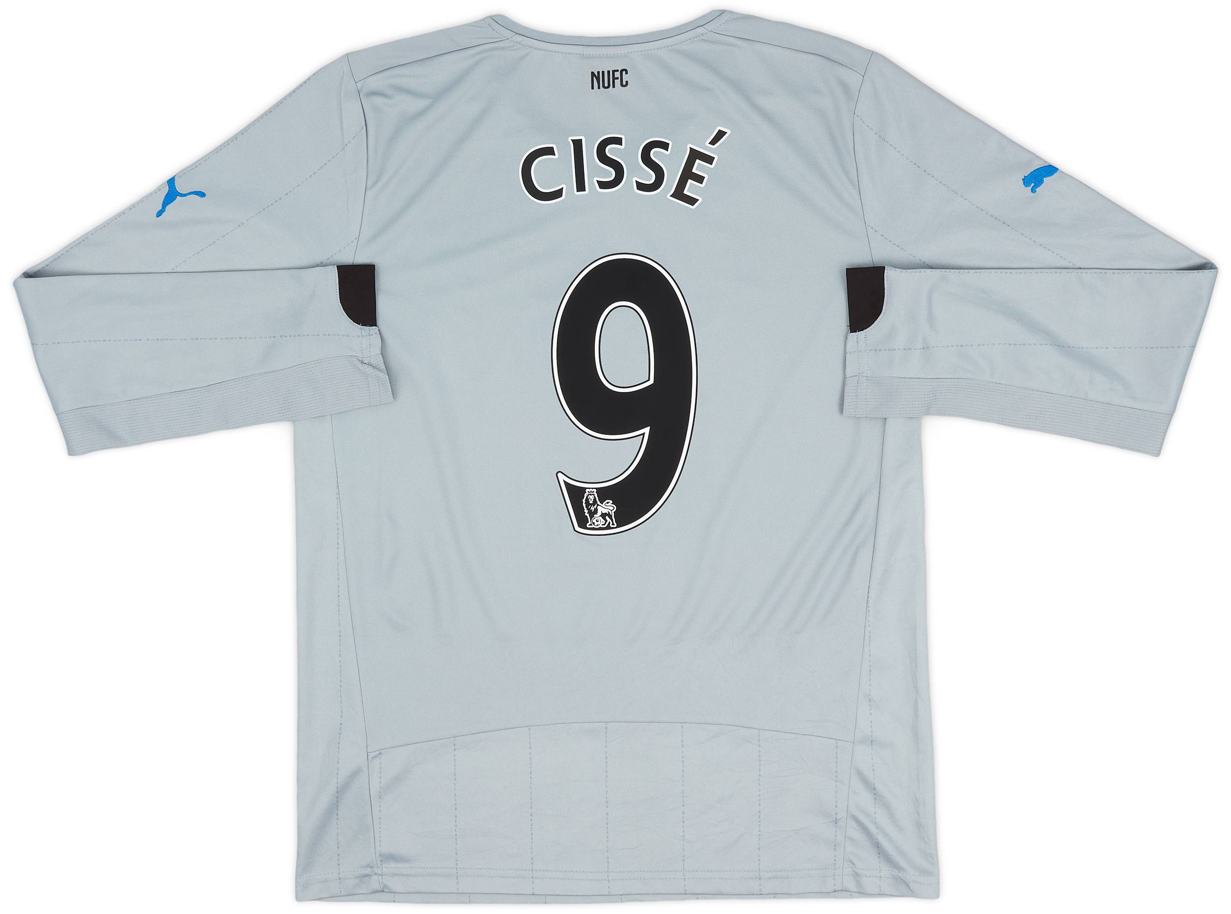 2014-15 Newcastle Away L/S Shirt Cisse #9 - 8/10 - (S)