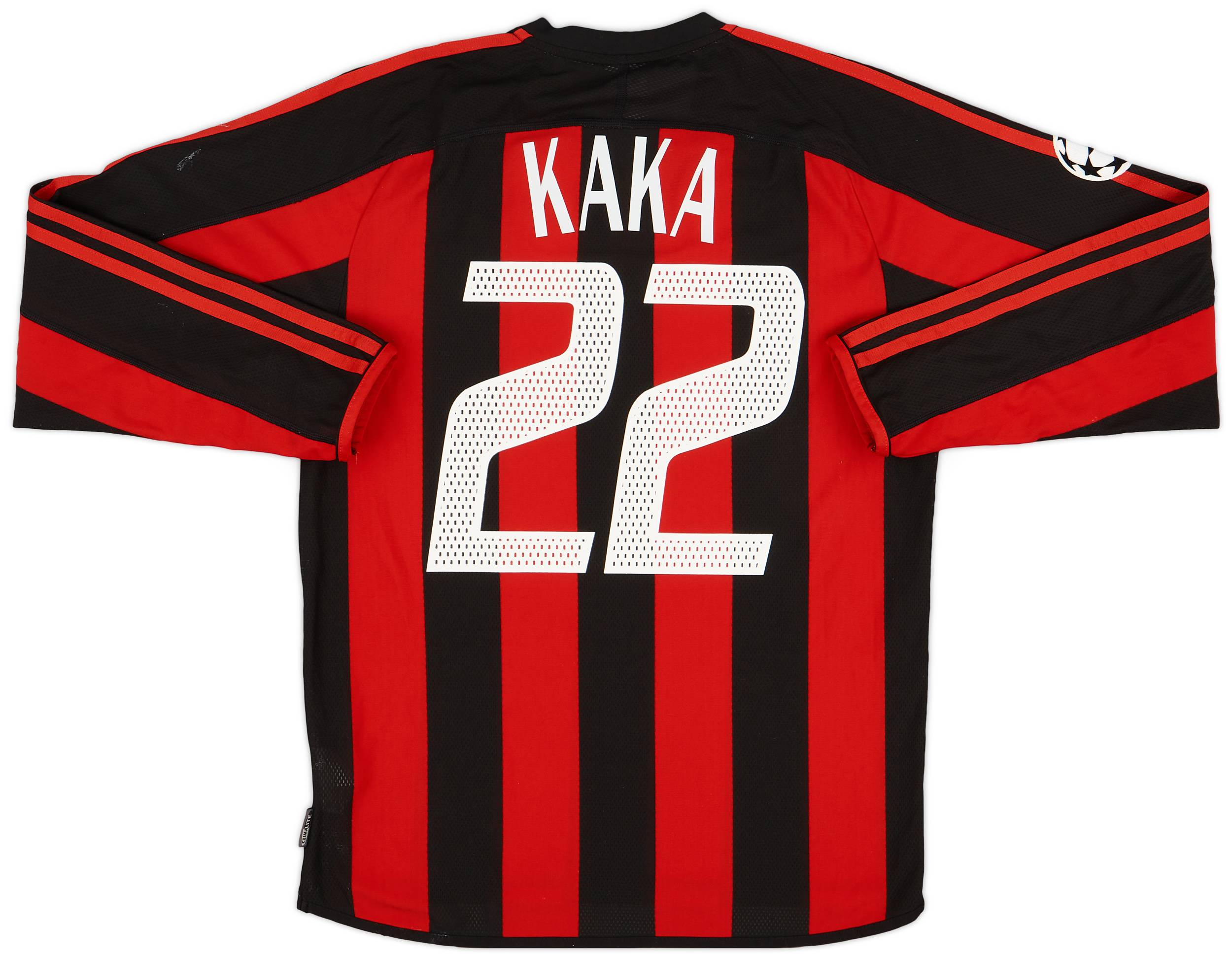 2003 04 AC Milan Home L S Shirt Kaka 22 4 10 S