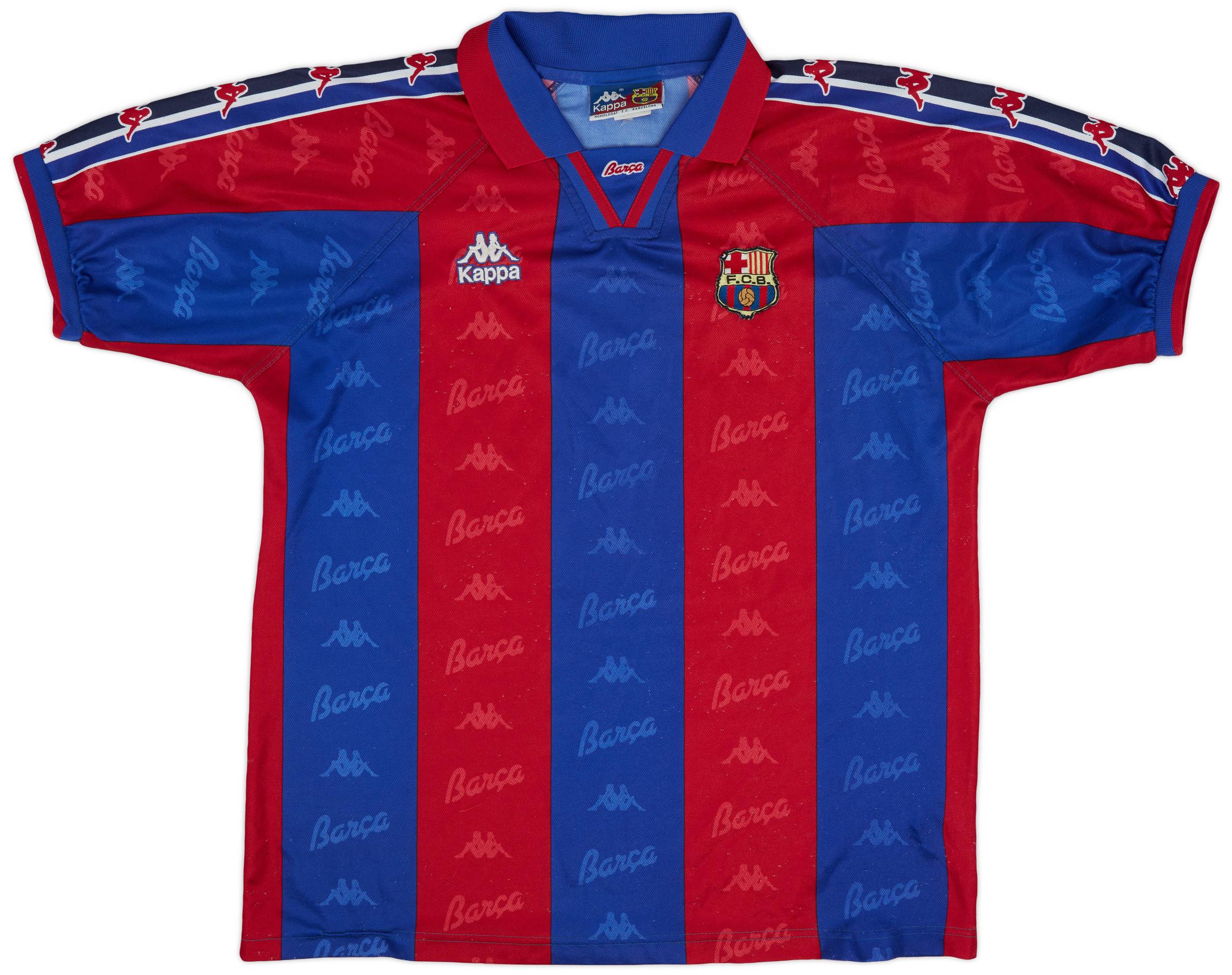1995-97 Barcelona Home Shirt - 8/10 - (L)