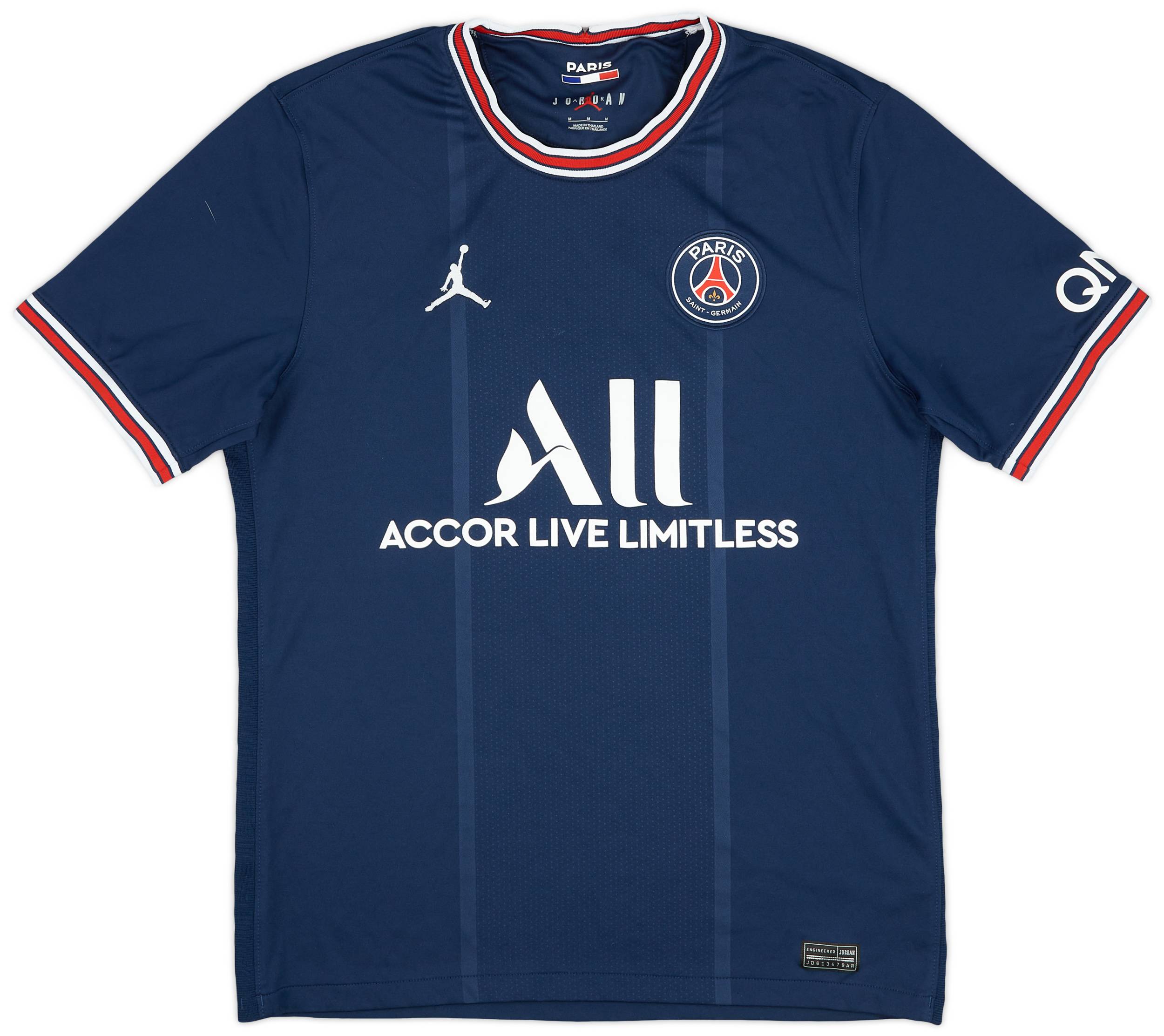 2021-22 Paris Saint-Germain Home Shirt - 8/10 - (M)