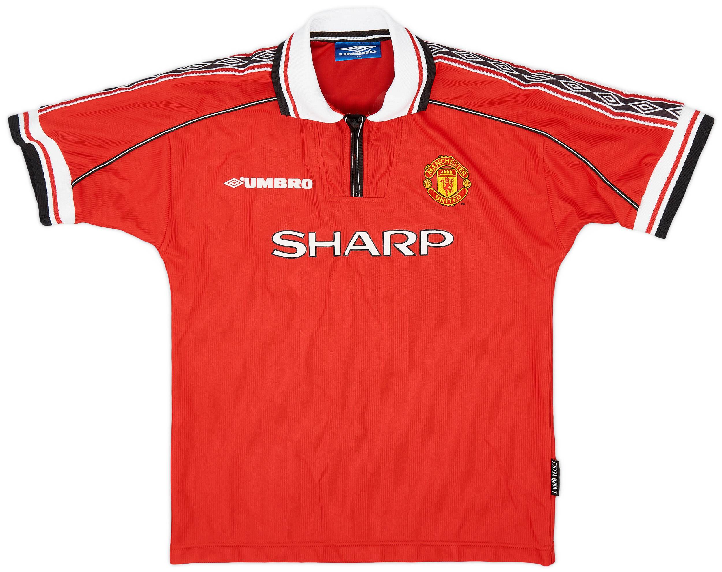 1998-00 Manchester United Home Shirt Yorke #19 - 8/10 - (L.Boys)