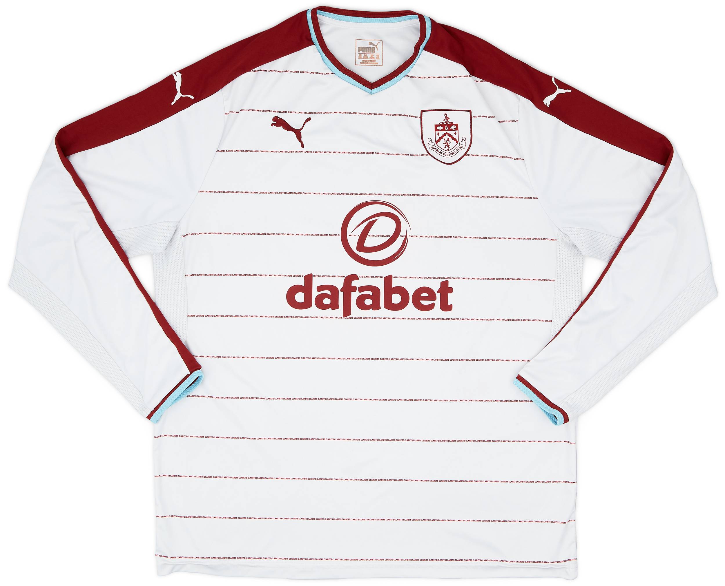 2017-18 Burnley Away L/S Shirt - 9/10 - (XXL)