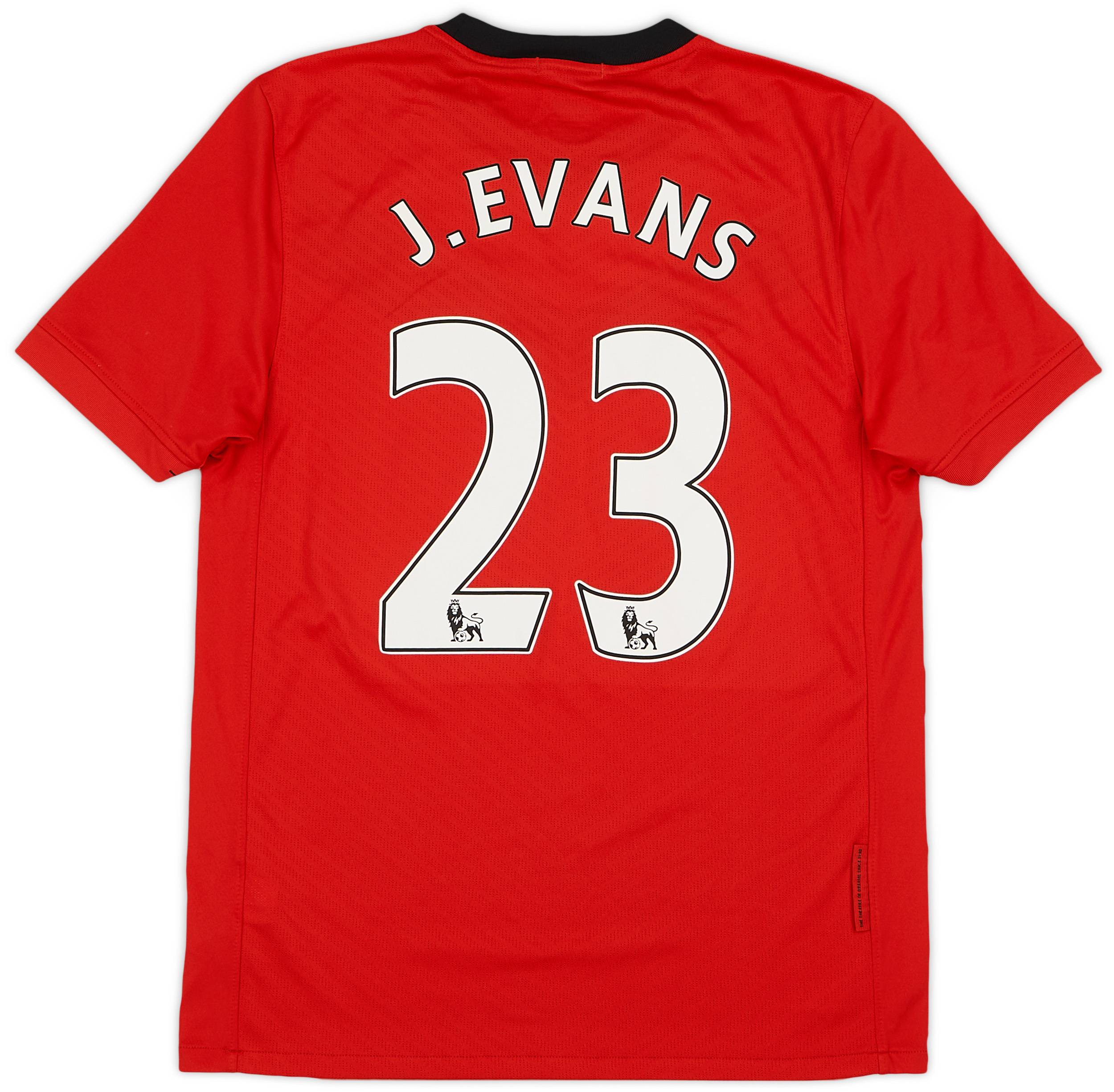 2009-10 Manchester United Home Shirt J.Evans #23 - 9/10 - (S)
