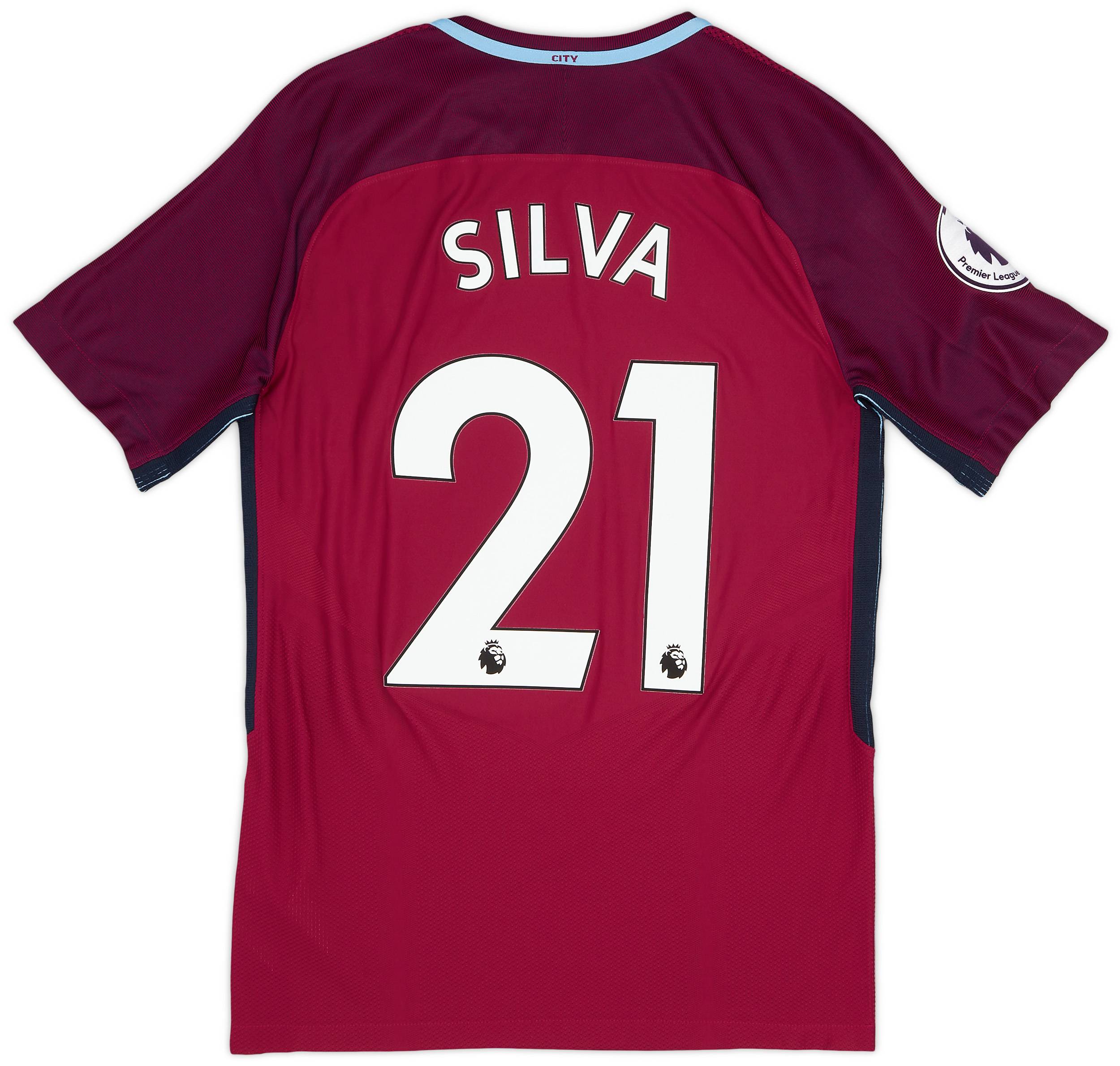 2017-18 Manchester City Authentic Away Shirt Silva #21 (S)