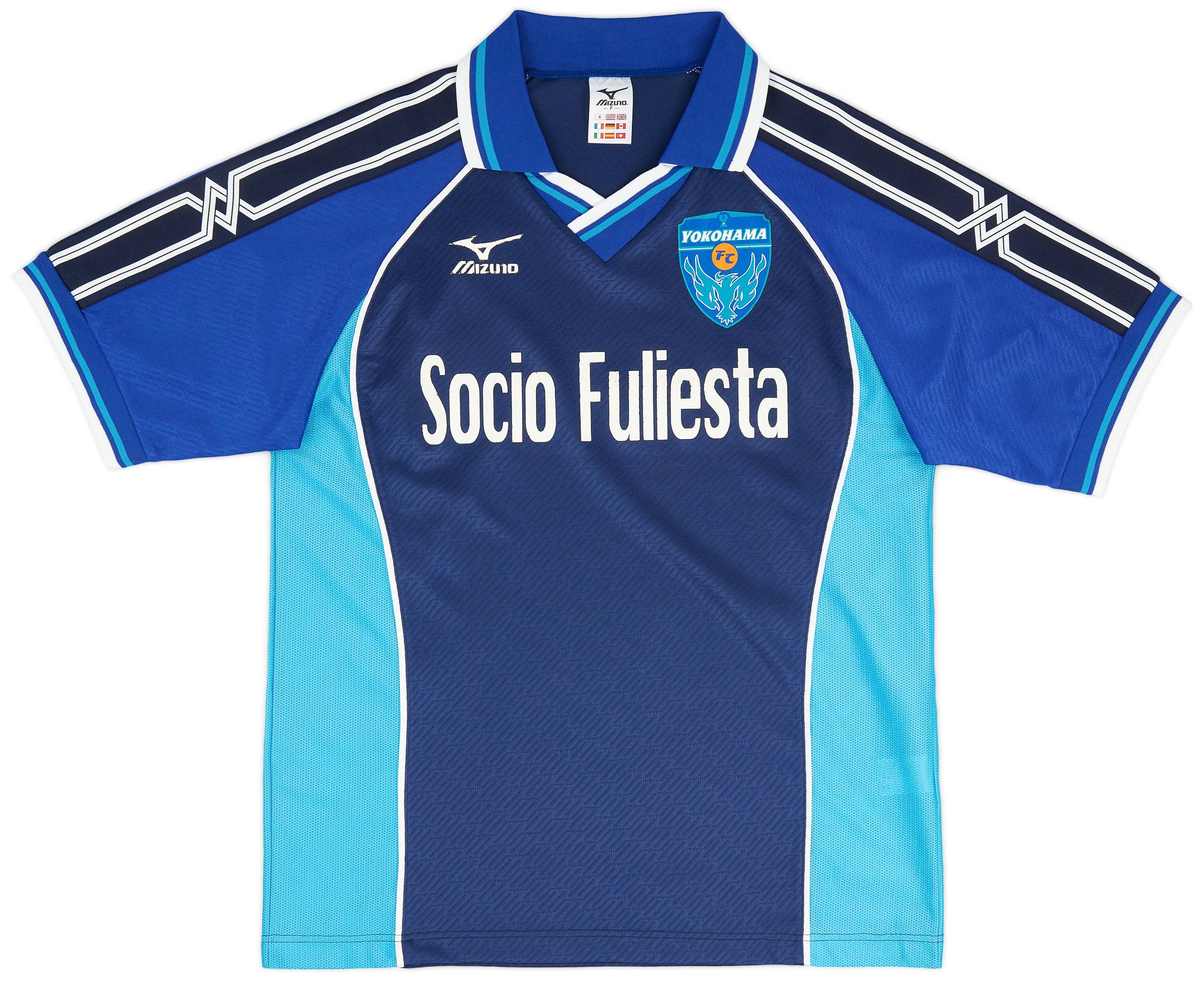 横浜FC アウェイ ユニフォーム 1999年 初年度モデル MIZUNO製 ＸＯ 1999 Yokohama FC Away Shirt - 7/10 - (M)