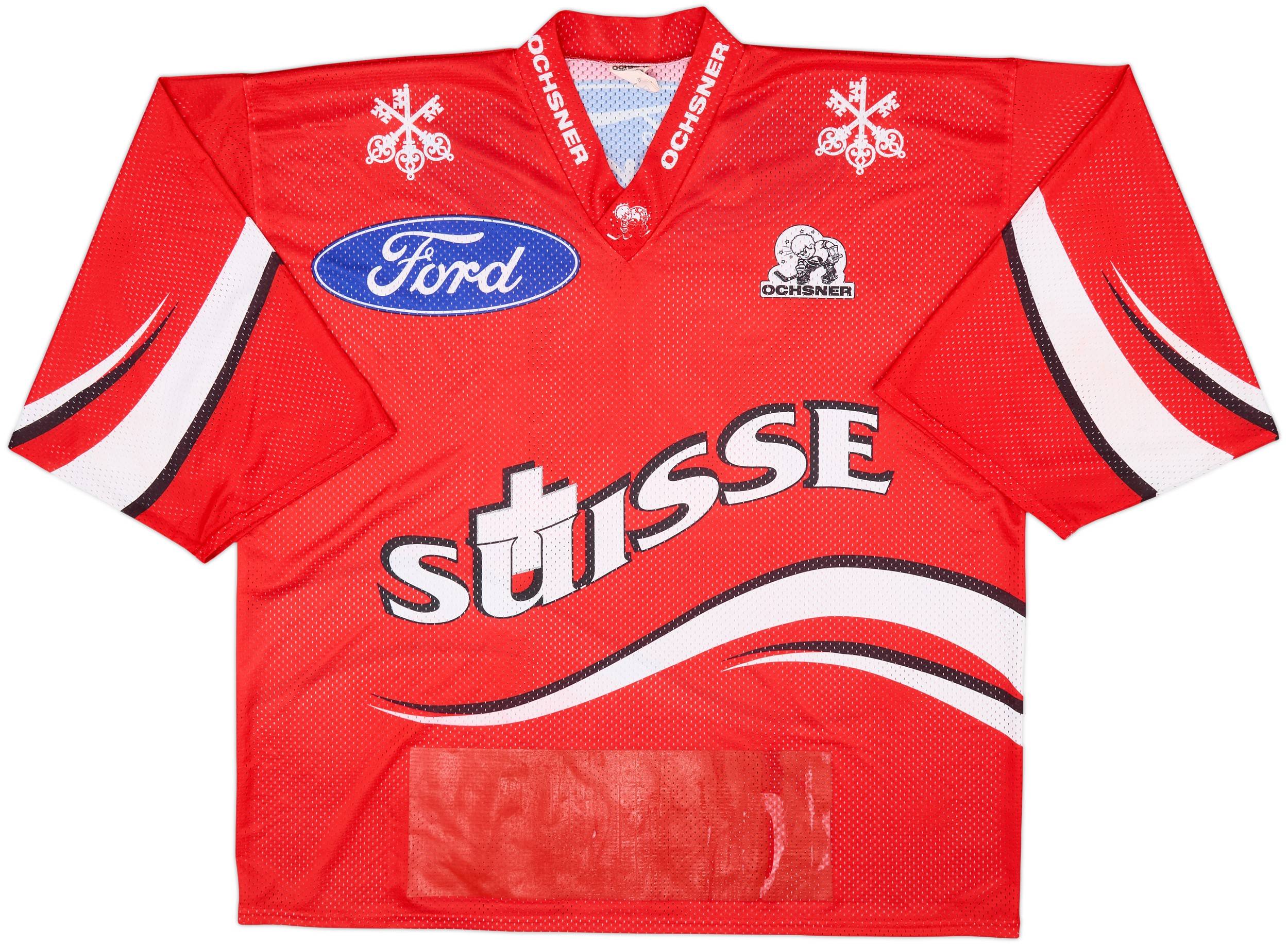 Maillot Hockey Vintage Iserlohn Roosters Allemagne 90s – #25 Riehl, Vic, Taille XXL