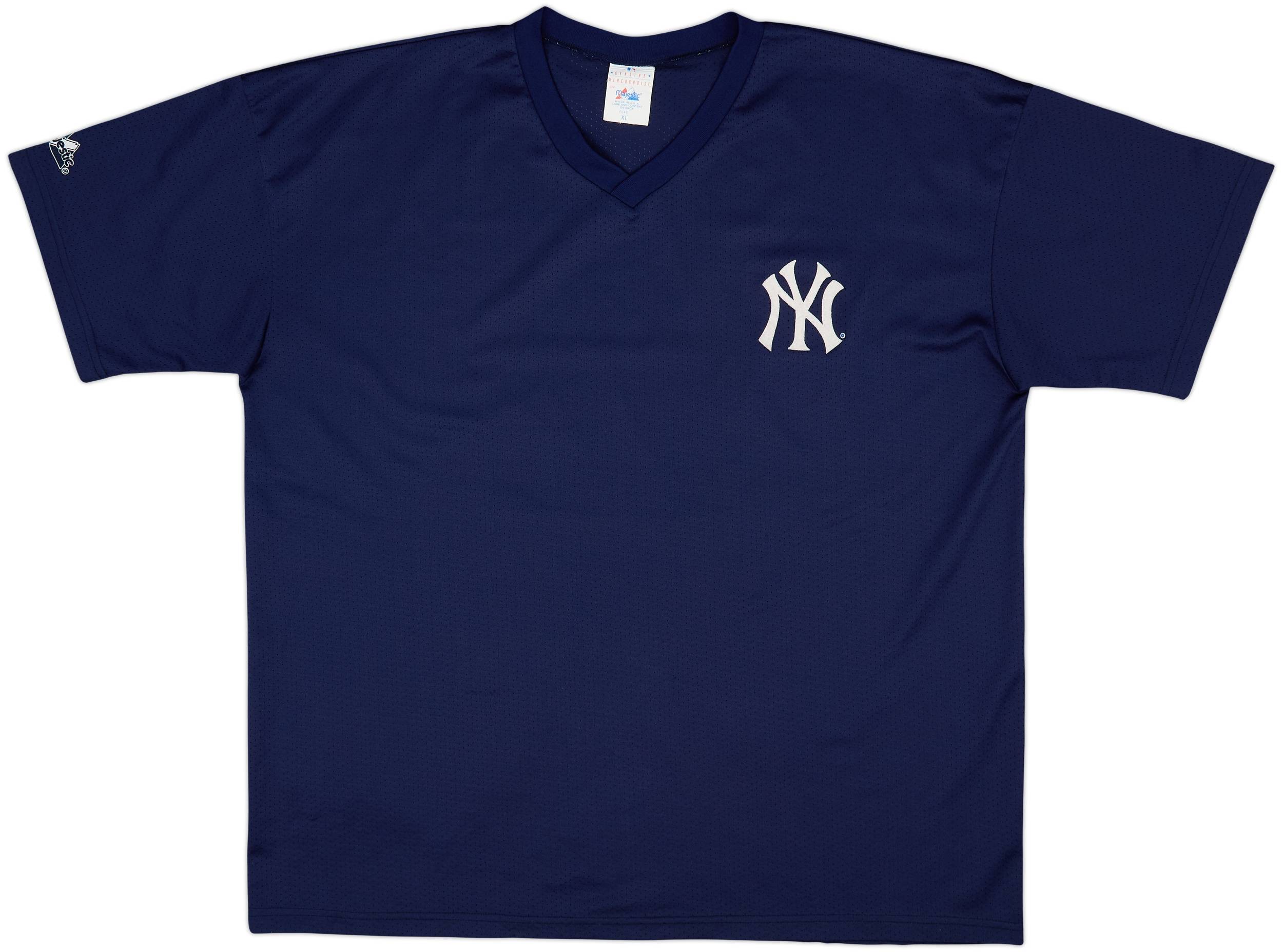 NYヤンキース majestic XL ゲームシャツ 1990s New York Yankees Majestic Training Tee - 9/10 - (XL)