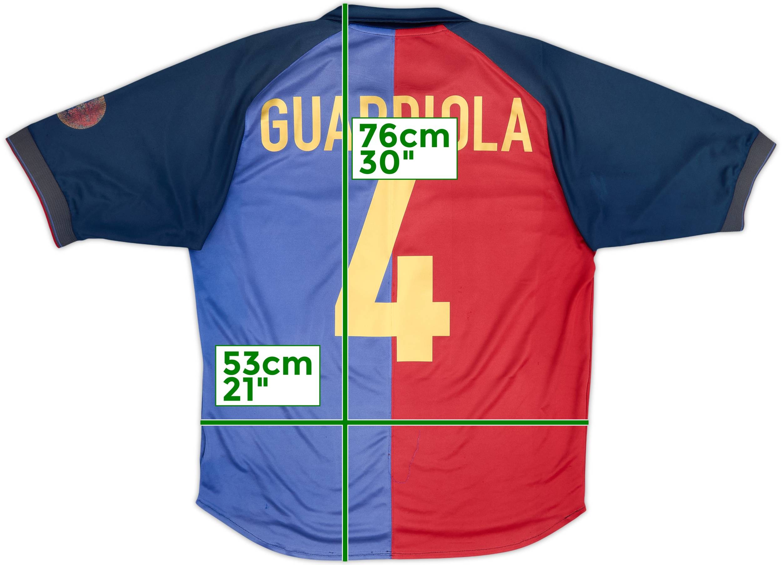 1999-00 Barcelona Centenary Home Shirt Guardiola #4 - 4/10 - (L)