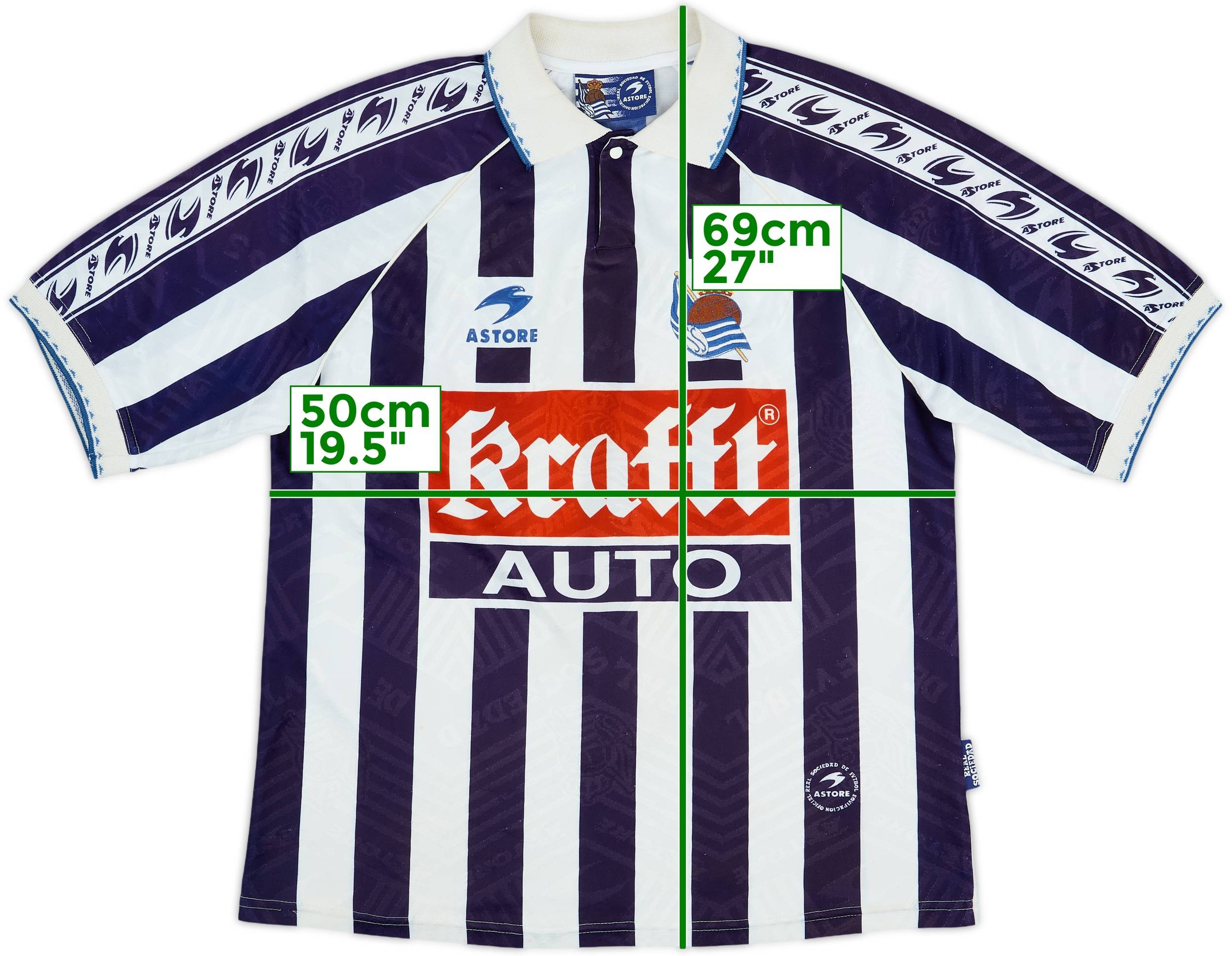 1996-98 Real Sociedad Home Shirt - 8/10 - (M)