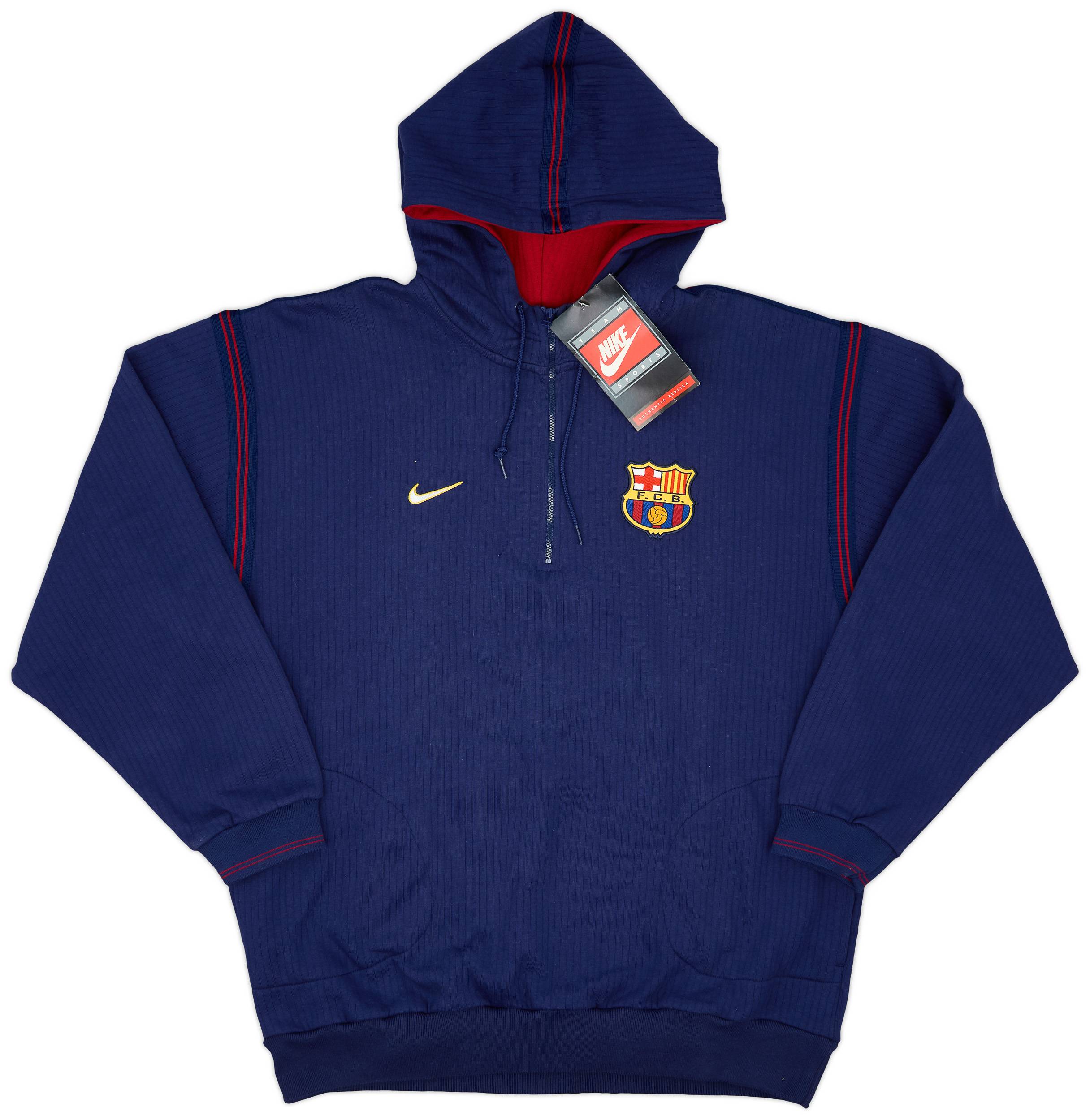 【全品送料無料】 Nike Barcelona 1998-99 Hooded (L) Jumper Zip 1/4 ウェア
