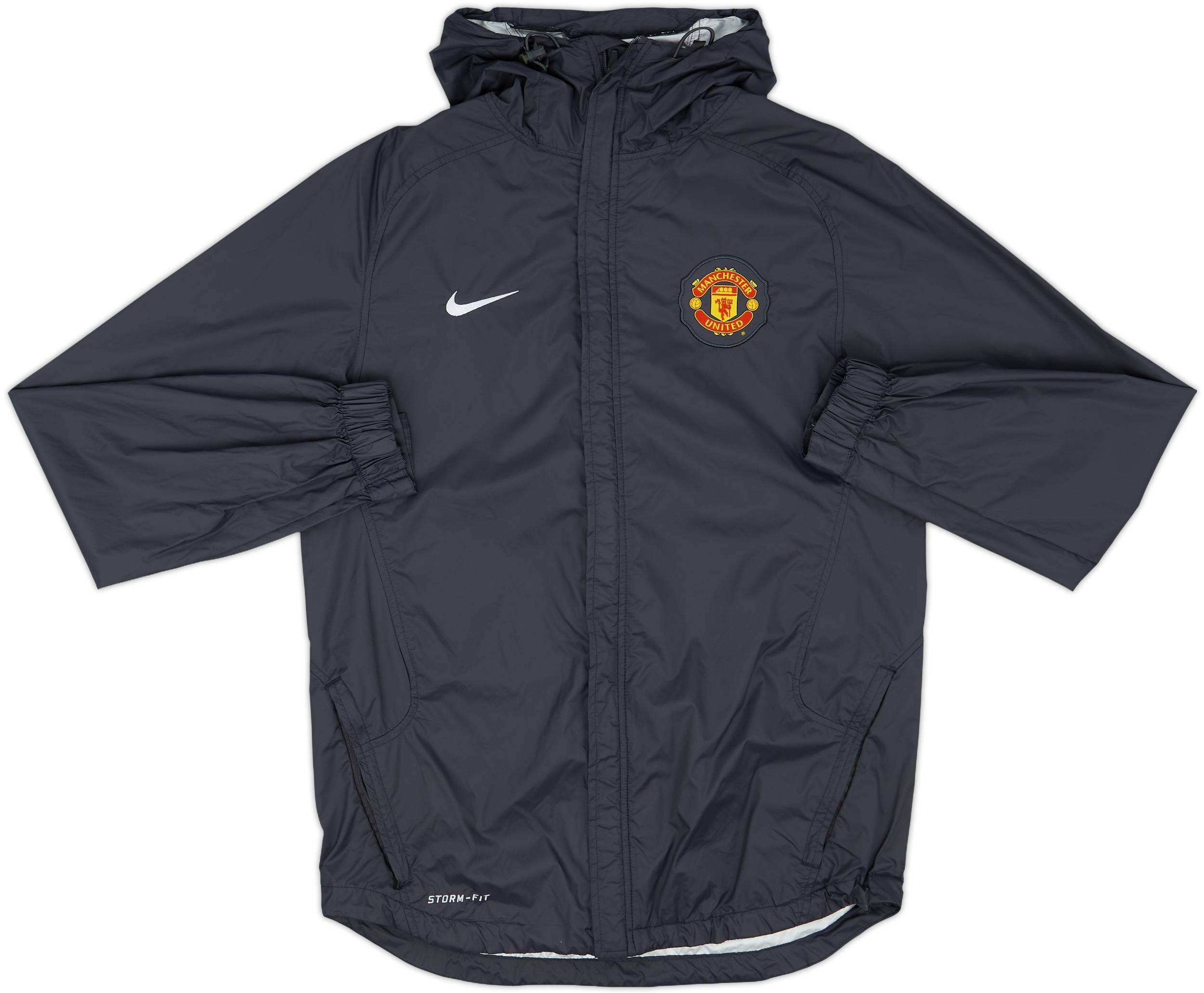 2010-11 Manchester United Nike Hooded Rain Jacket - 6/10 - (S)