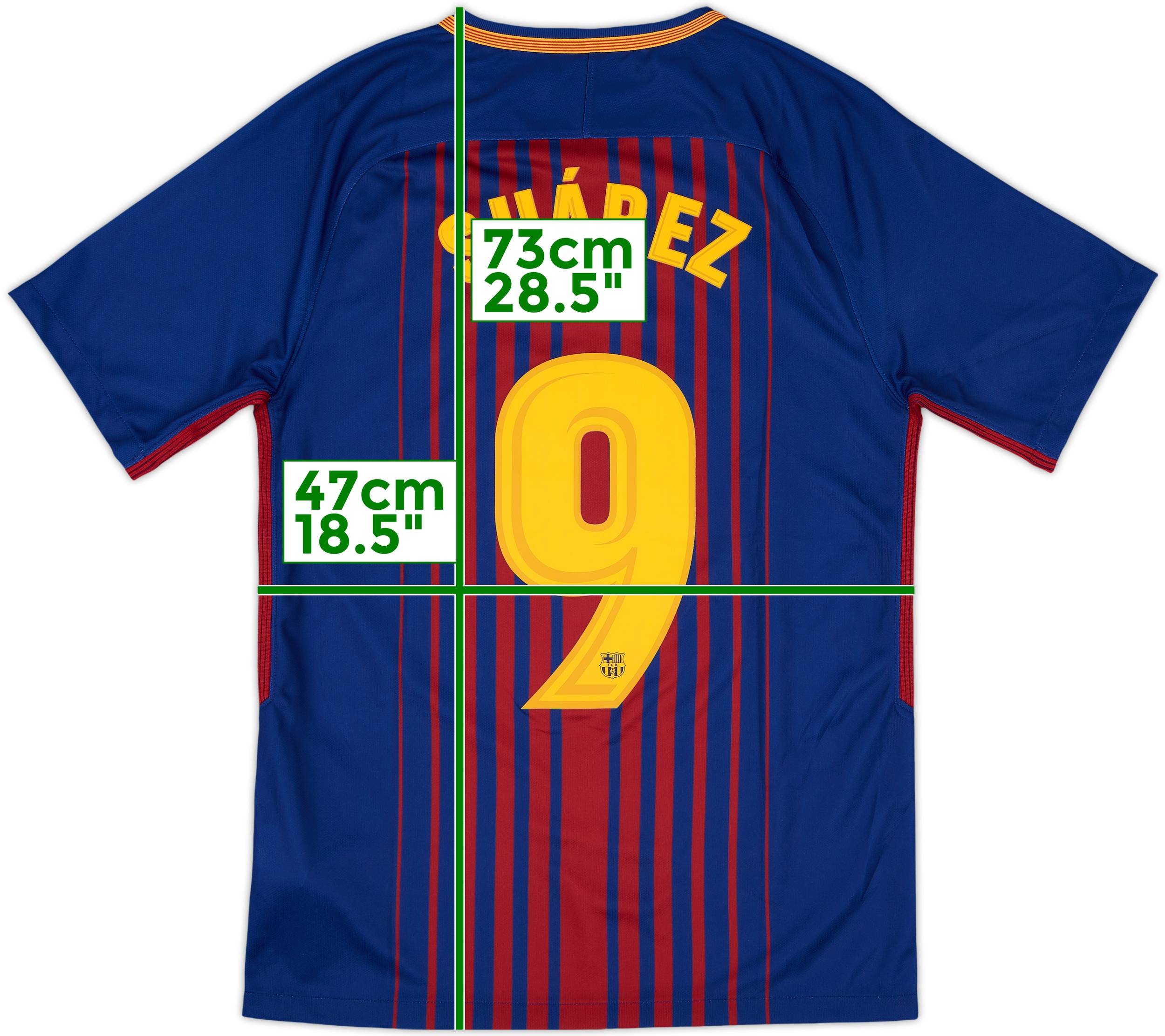 ※正規品　バルセロナ SUÁREZ 9番 シャツ 2017-18 Barcelona Authentic Away Shirt Suárez #9