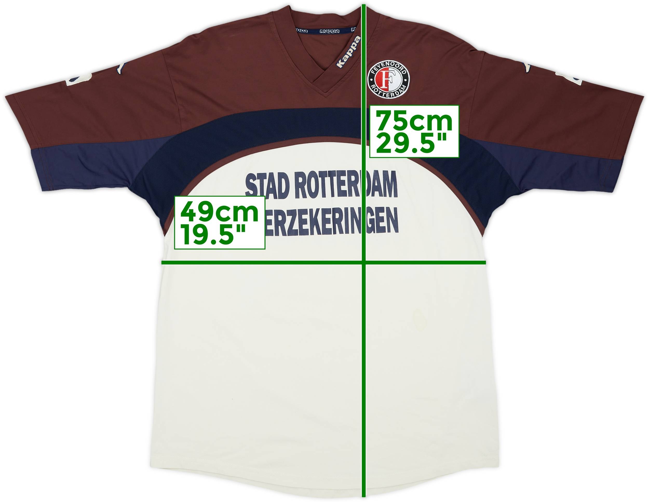 レア品！　Kappa Feyenoord サッカーシャツ L Feyenoord Kappa Vintage Football Shirt Soccer Jersey Size L