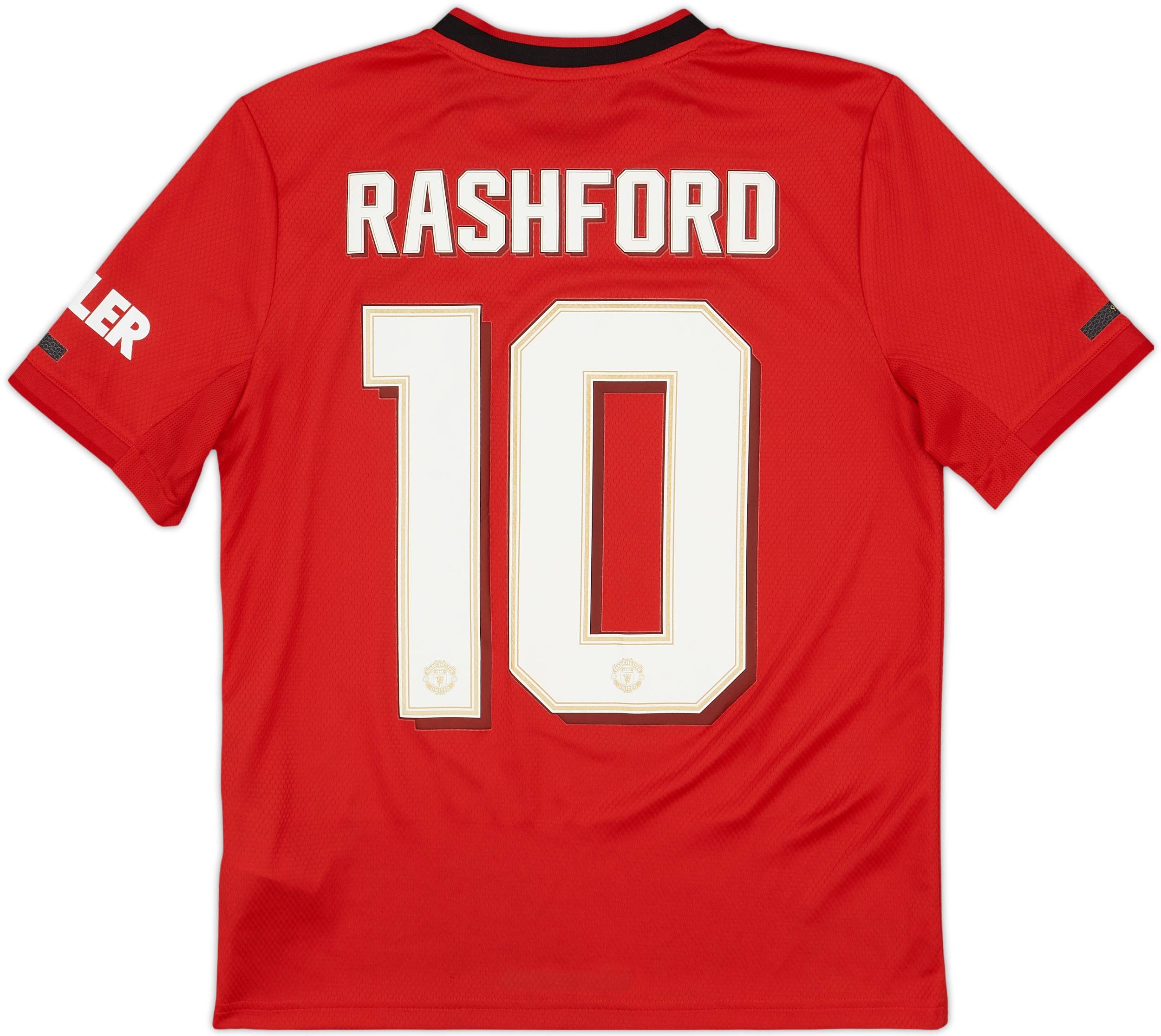希少 黒入荷！ 2019-20 9/10 - #10 Rashford Shirt Home United Manchester ウェア