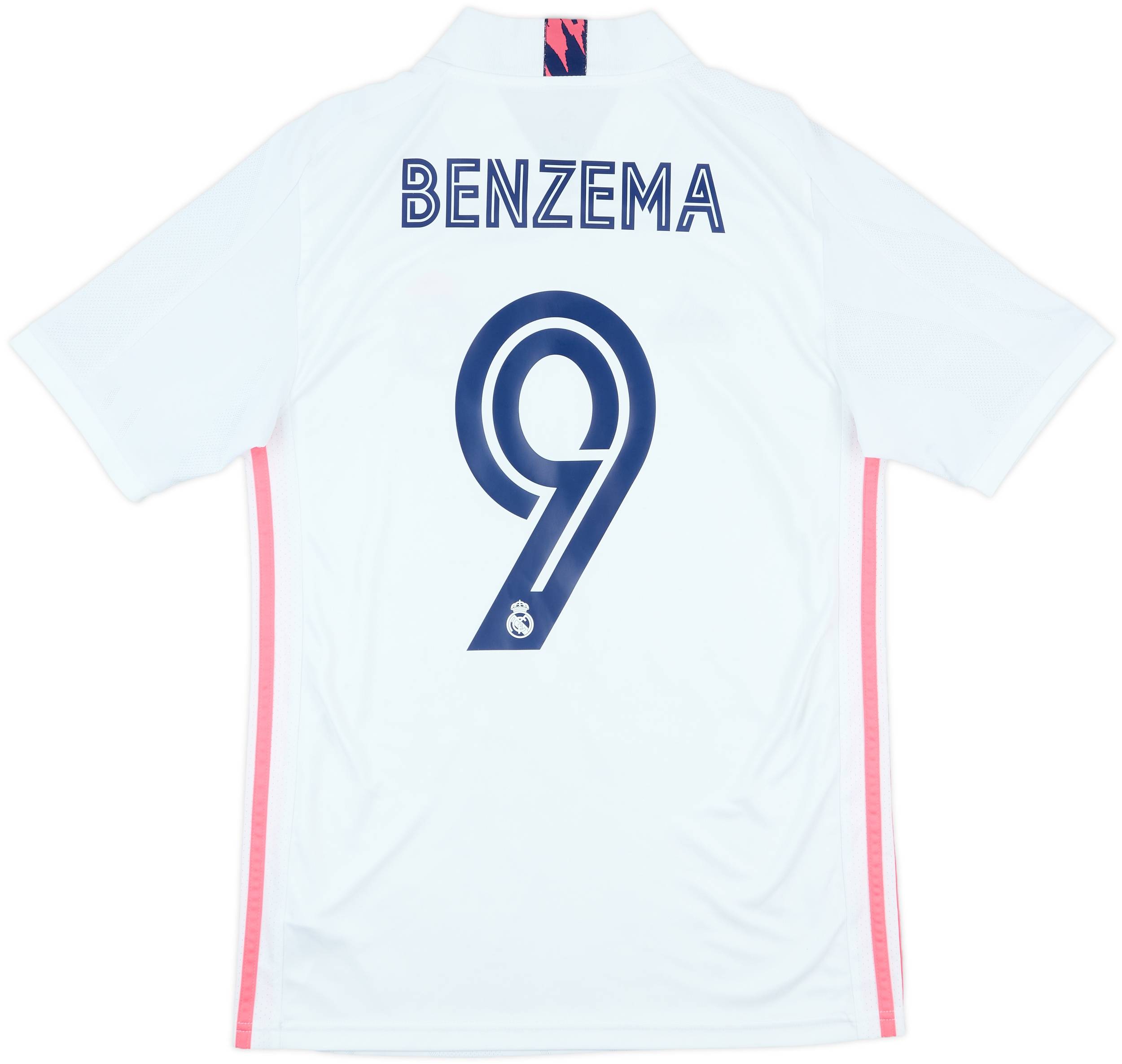2020-21 Real Madrid Home Shirt Benzema #9 - 9/10 - (S)