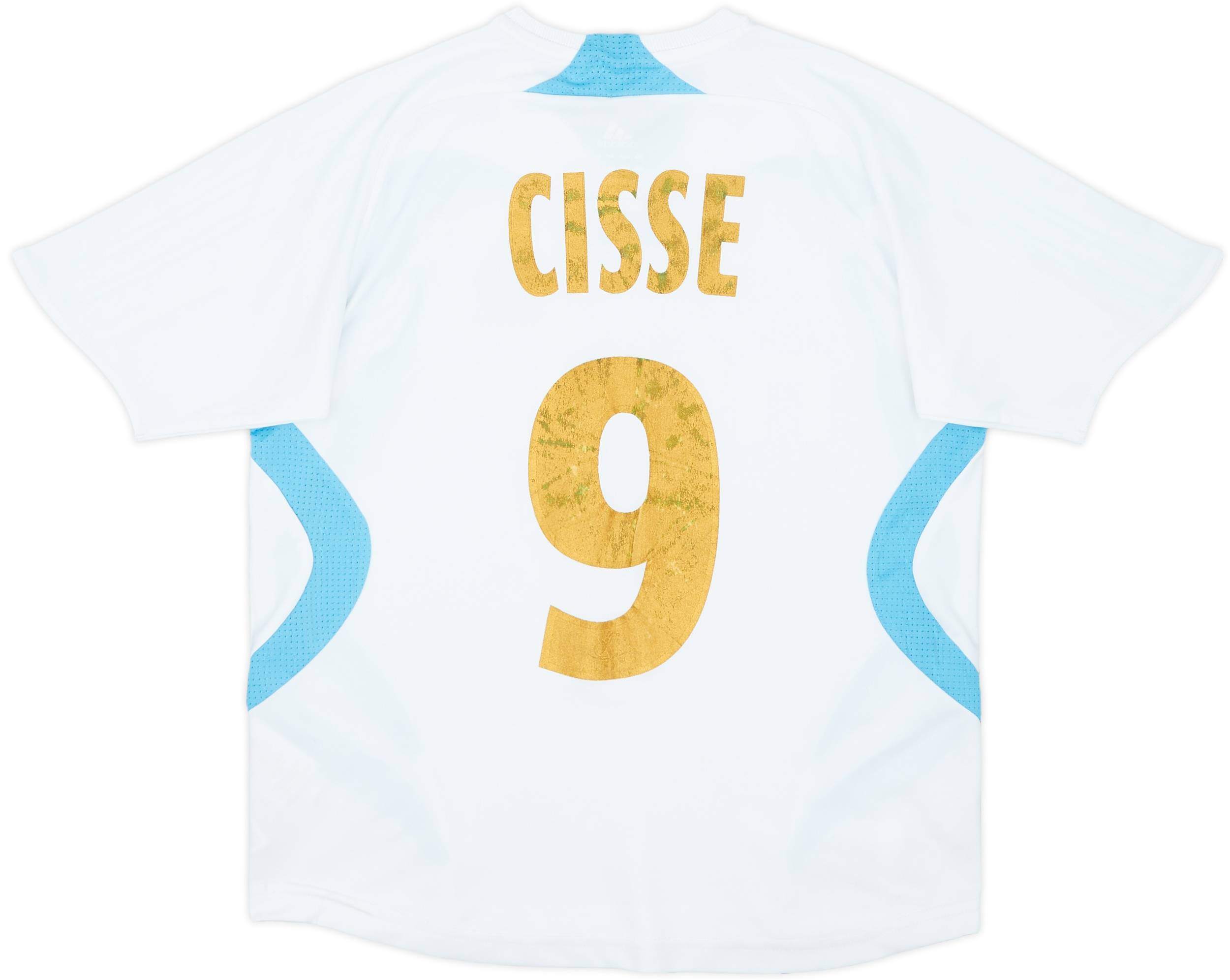 Marseille CISSE 9 adidas ユニフォーム 2006-07 Olympique Marseille Home Shirt Cisse #9 - 4/10 - (S