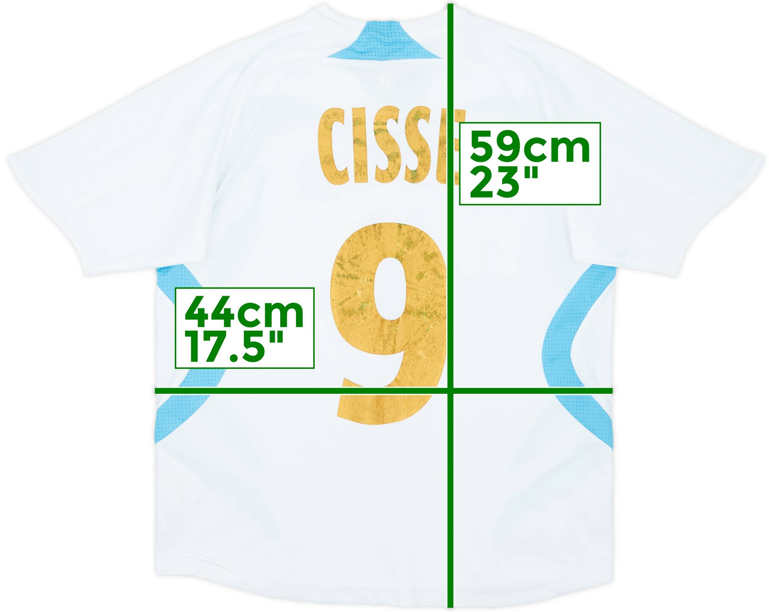 2006-07 Olympique Marseille Home Shirt Cisse #9 - 4/10 - (S