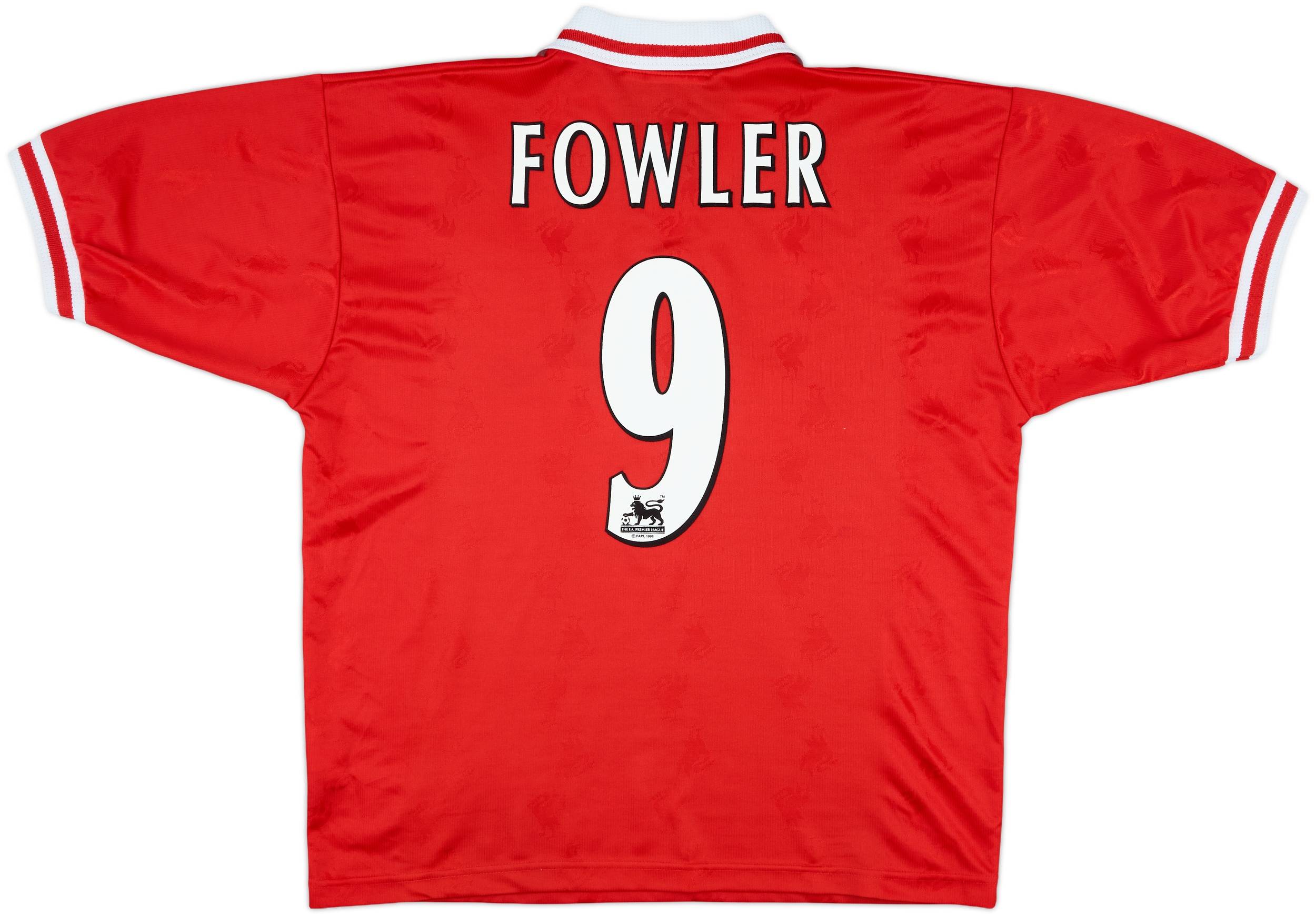 1996-98 Liverpool Home Shirt Fowler #9 - 9/10 - (L)