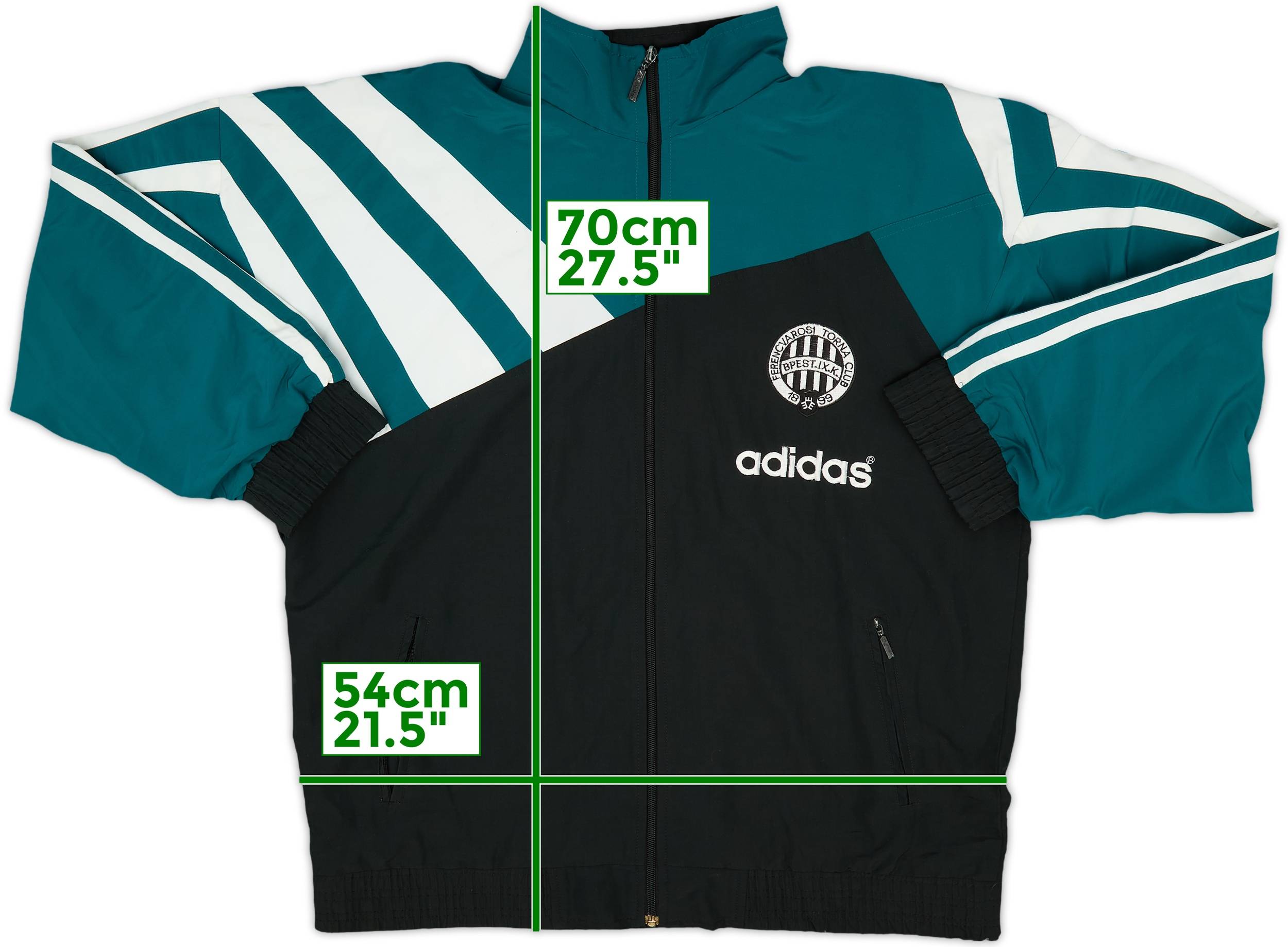 1994-95 Ferencvaros adidas Track Jacket - 5/10 - (L)