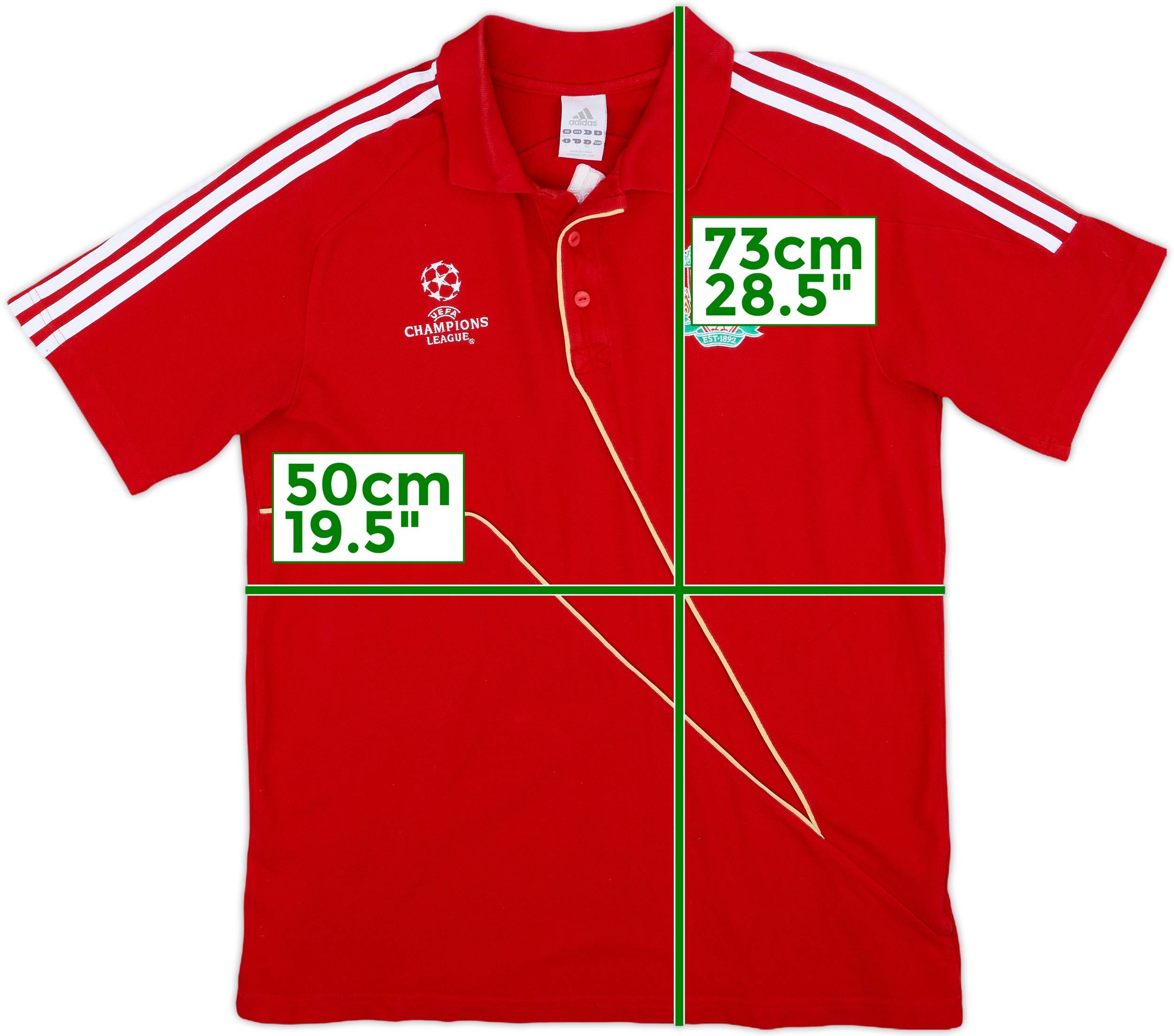 2009-10 Liverpool adidas Champions League Polo Shirt - 8/10