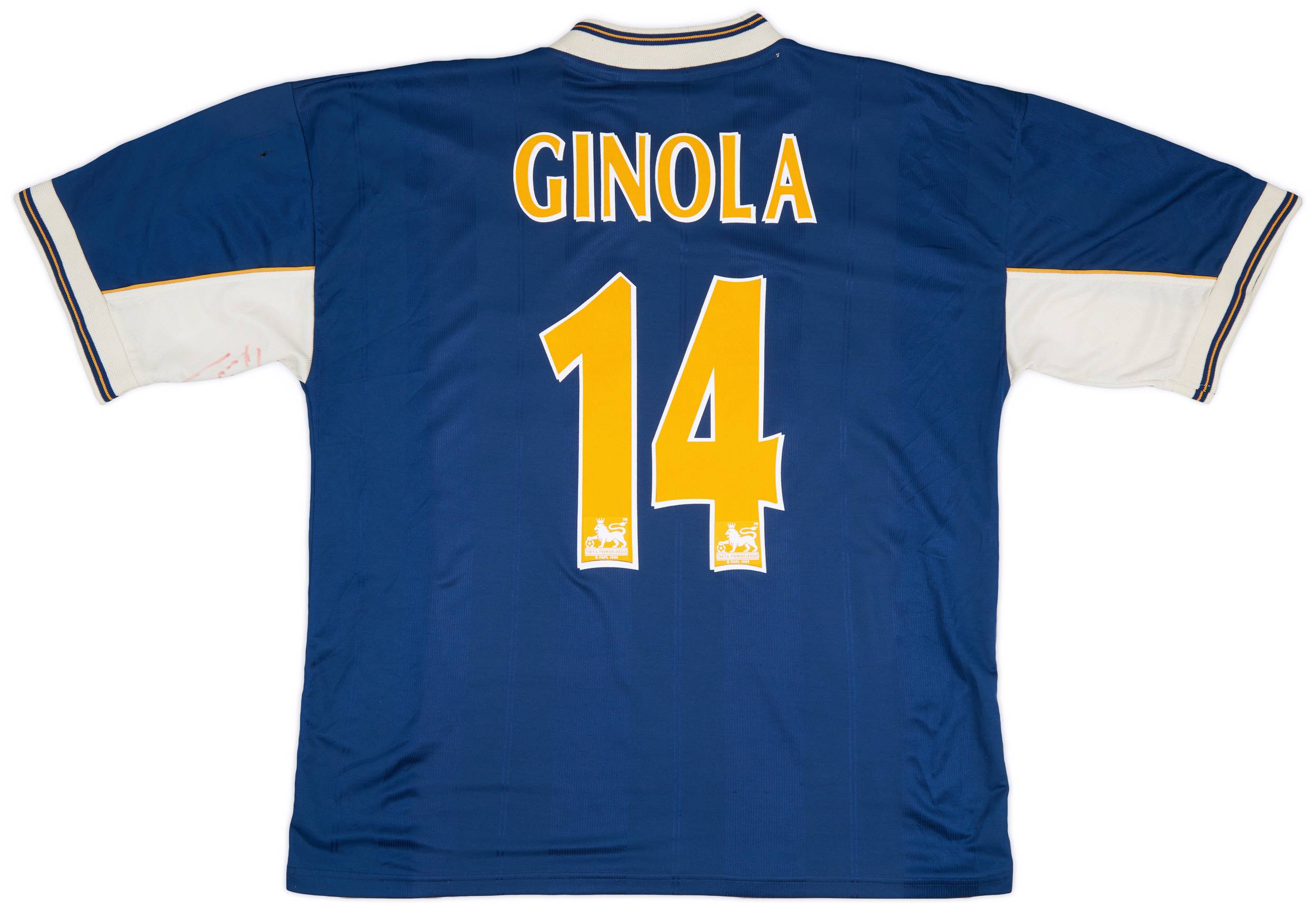1997-98 Tottenham Signed Away Shirt Ginola #14 - 8/10 - (L)