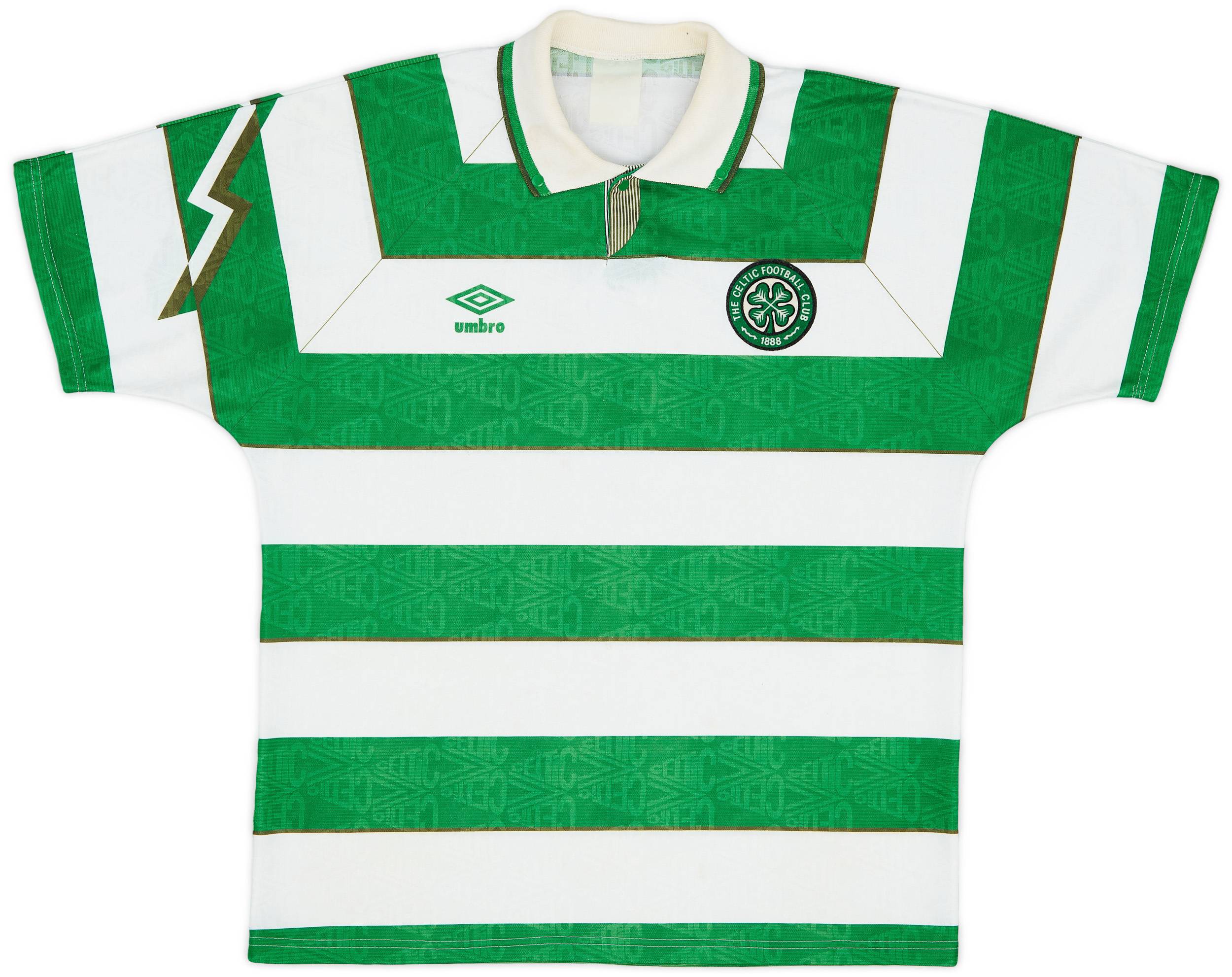 1992-93 Celtic Home Shirt - 8/10 - (XL)