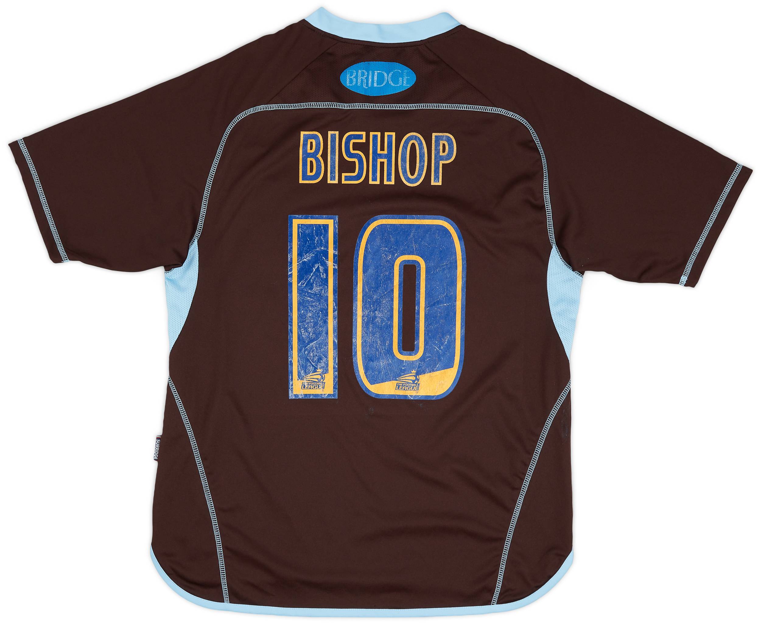 2007-08 Bury Away Shirt Bishop #10 - 5/10 - (S)