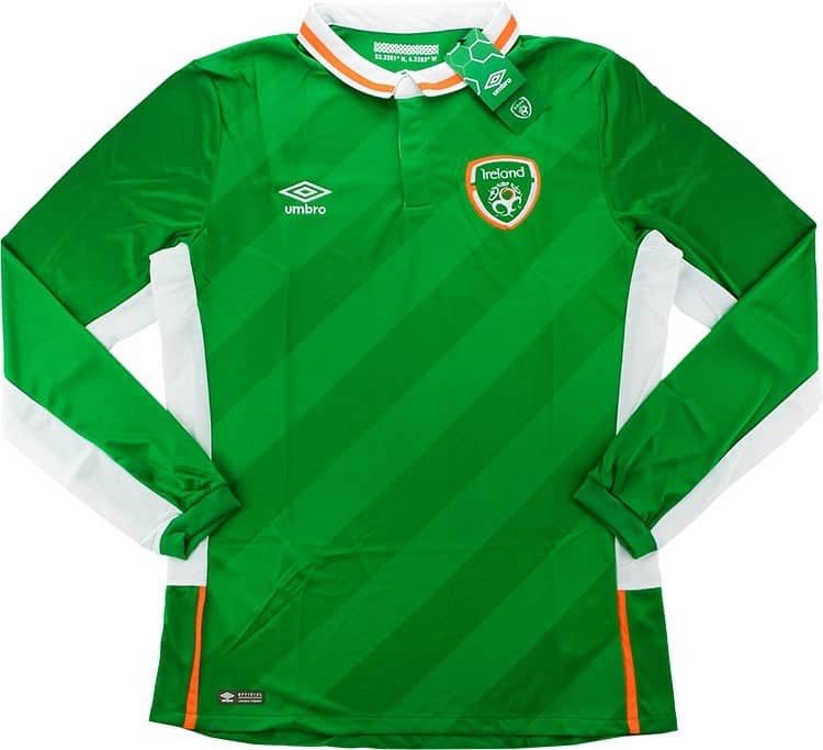 2016-17 Ireland Player Issue Home L/S Shirt