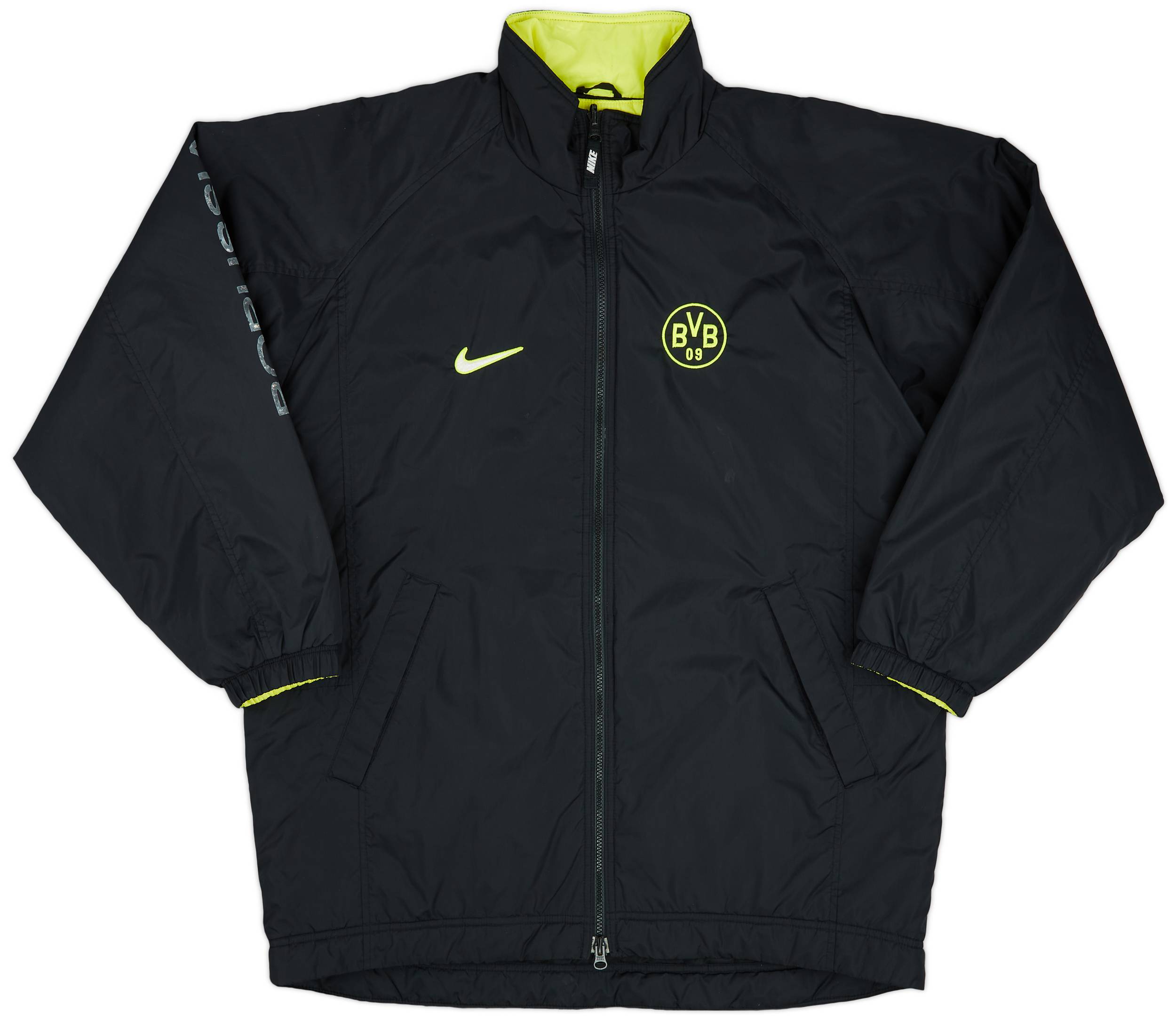 1997 98 Borussia Dortmund Nike Reversible Padded Bench Coat 7 10 XL