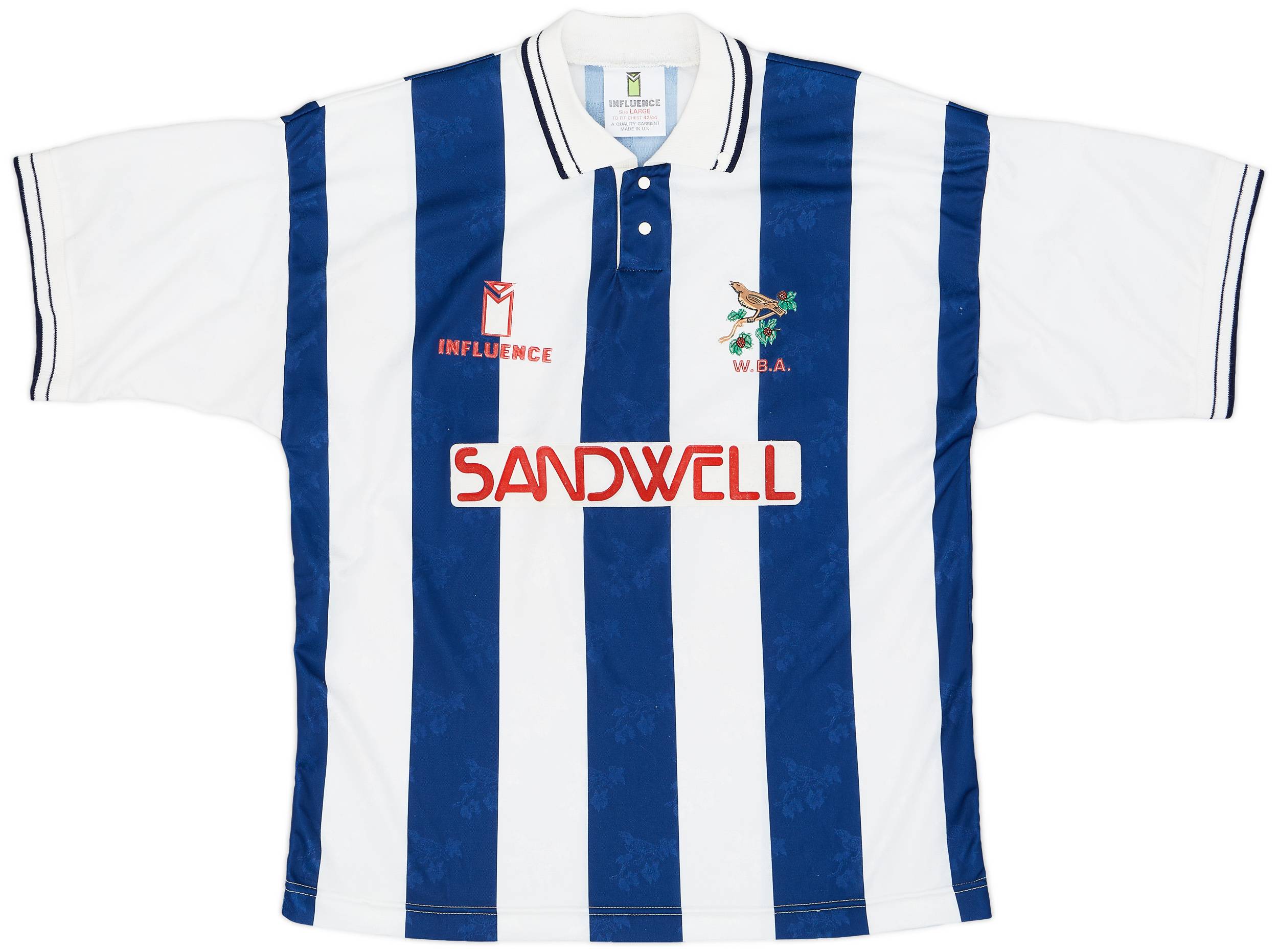 1991-92 West Brom Home Shirt - 8/10 - (L)
