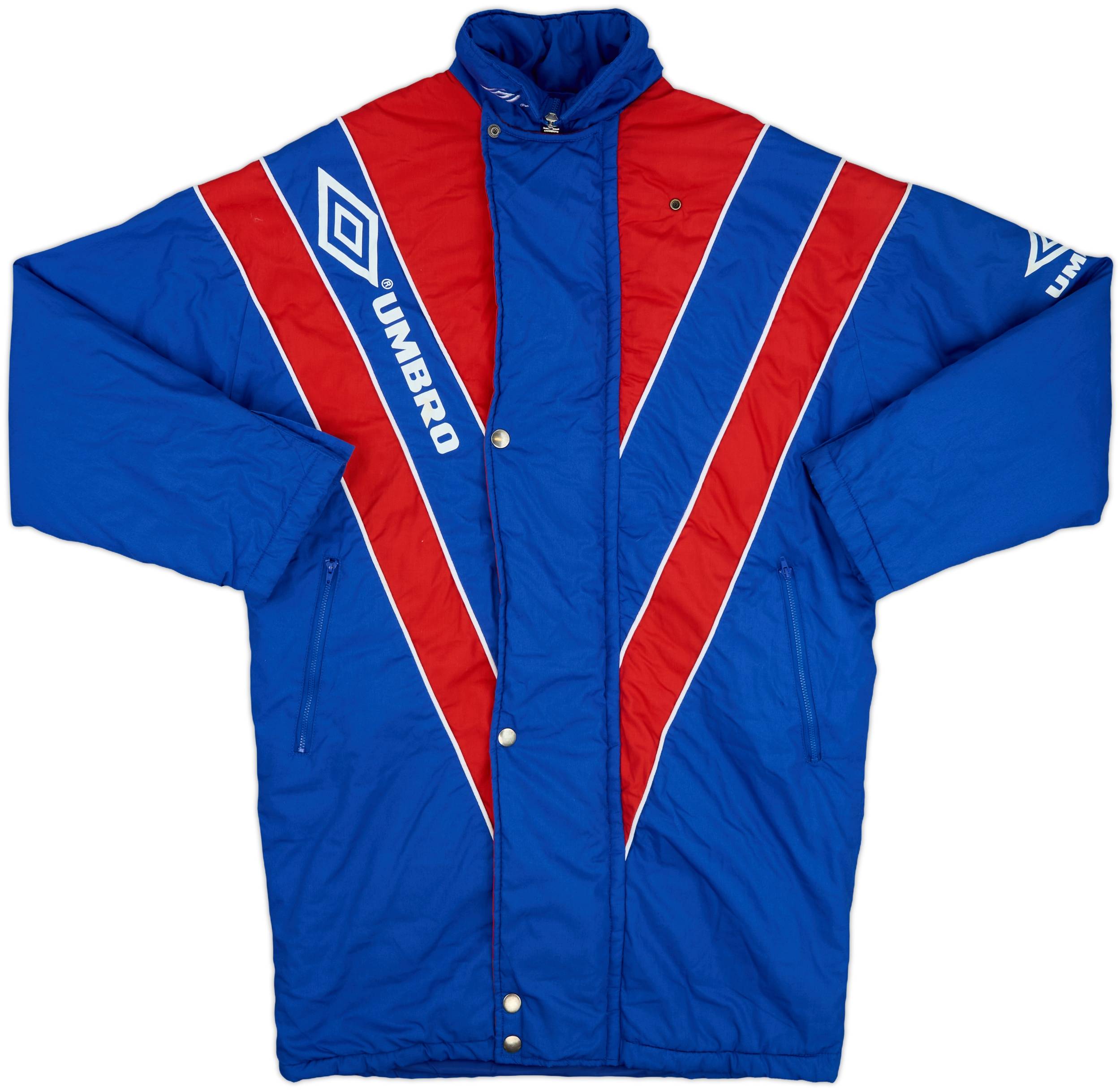 ウェア 90S VINTAGE UMBRO soccer BENCH COAT M Umbro Mens Black Quilted Bench Coat | Vintage 90s Tracksuit