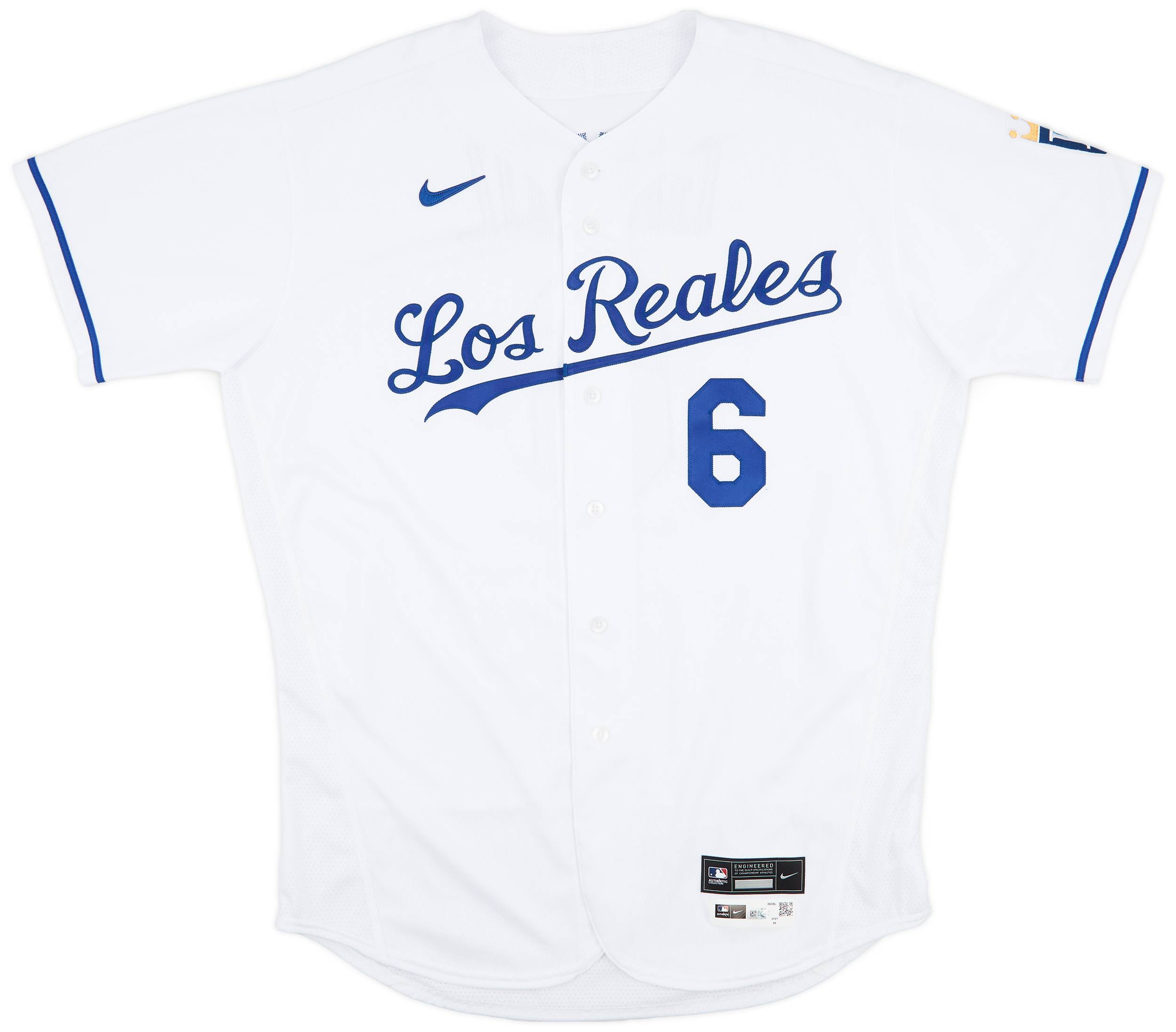 2021 Kansas City Royals Grifol #6 Nike Game Issued Home Jersey (Excellent) XL