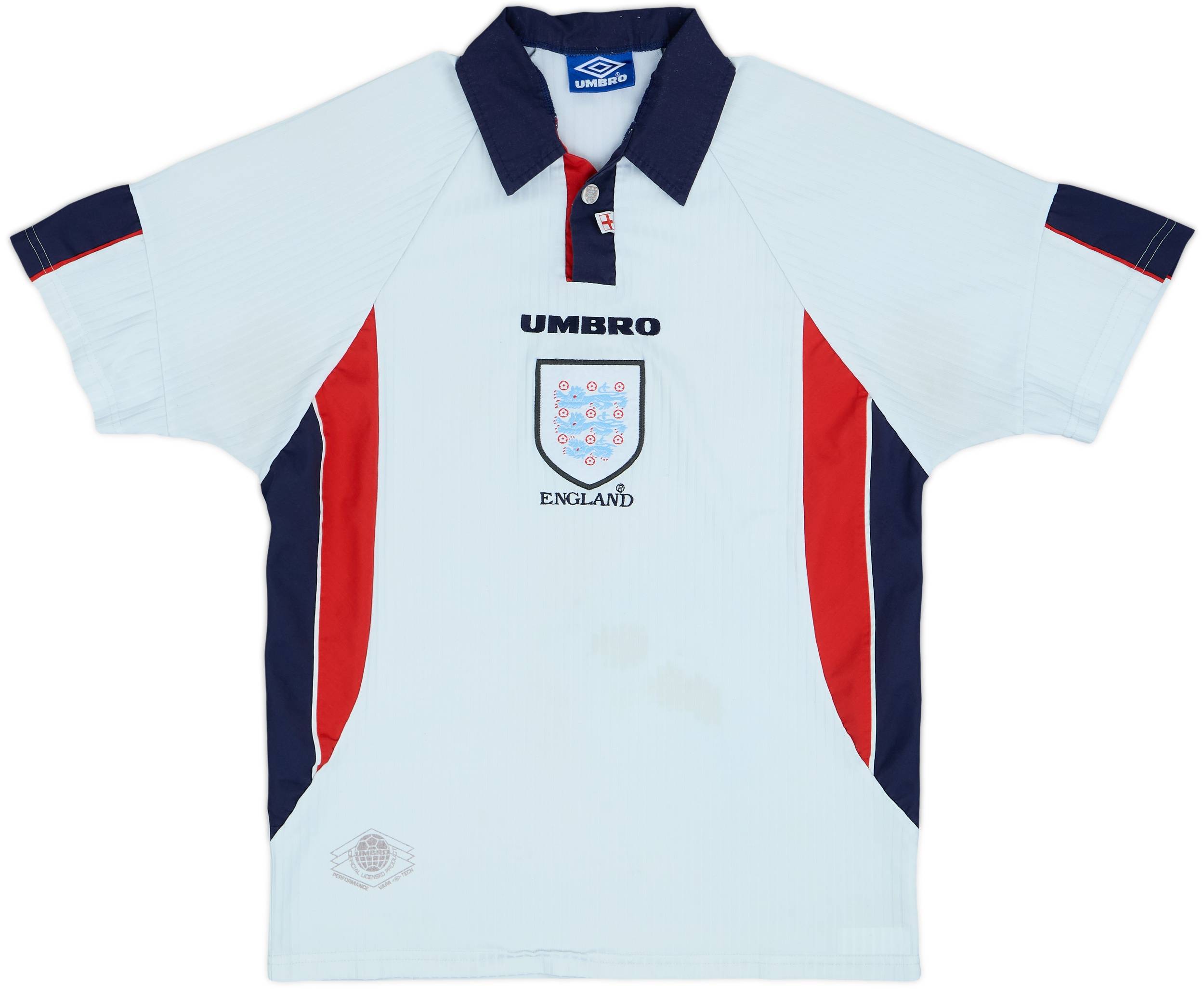 【UMBRO】ENGLAND 1997-98 90's GameShirt Football shirt soccer FC England Home 1997/1998/1999 Umbro