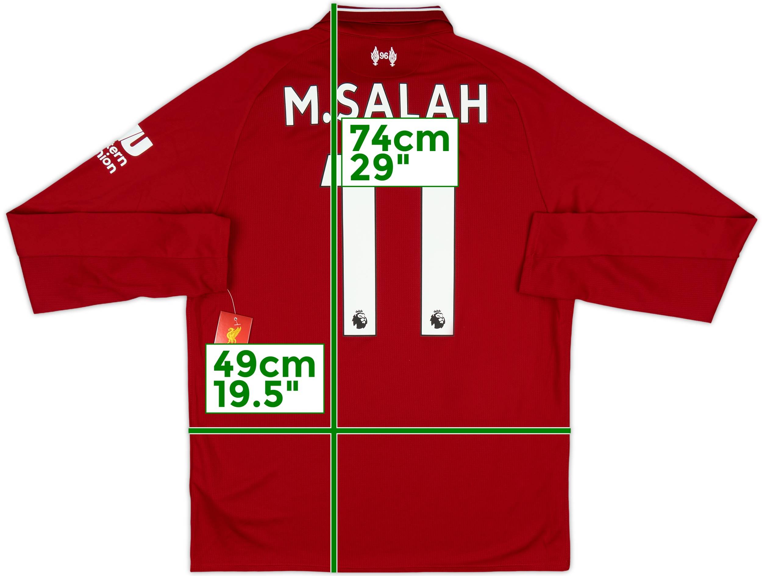 2018-19 Liverpool Home L/S Shirt M.Salah #11 (S)