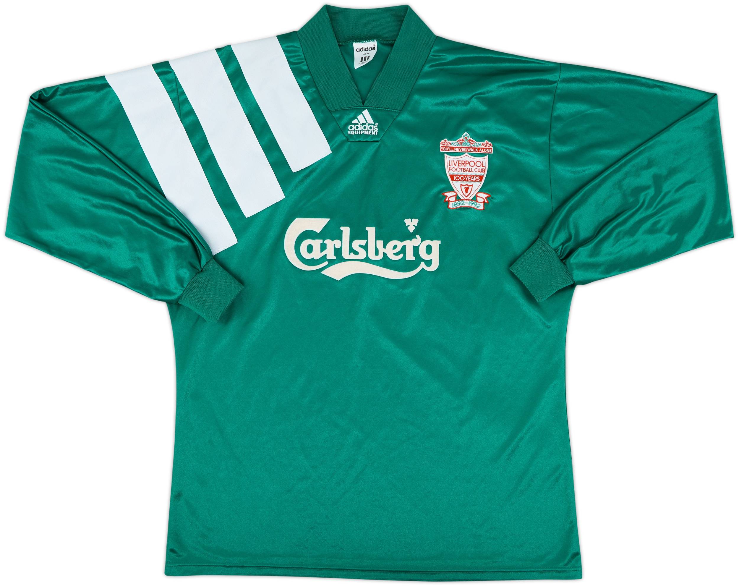 1992-93 Liverpool Player Issue Centenary Away L/S Shirt - 9