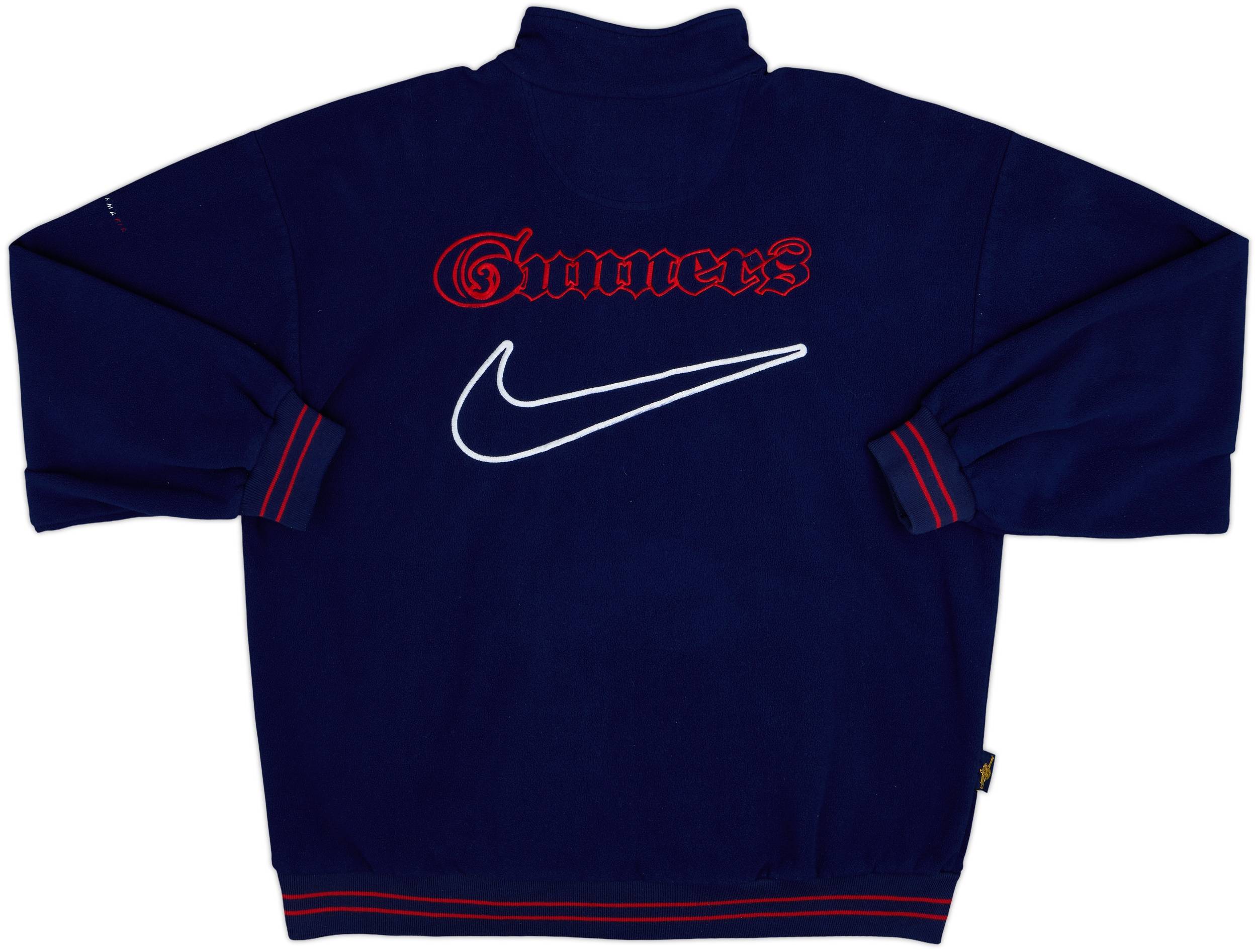 1996-98 Arsenal Nike 1/4 Zip Fleece Top - 9/10 - (XL)