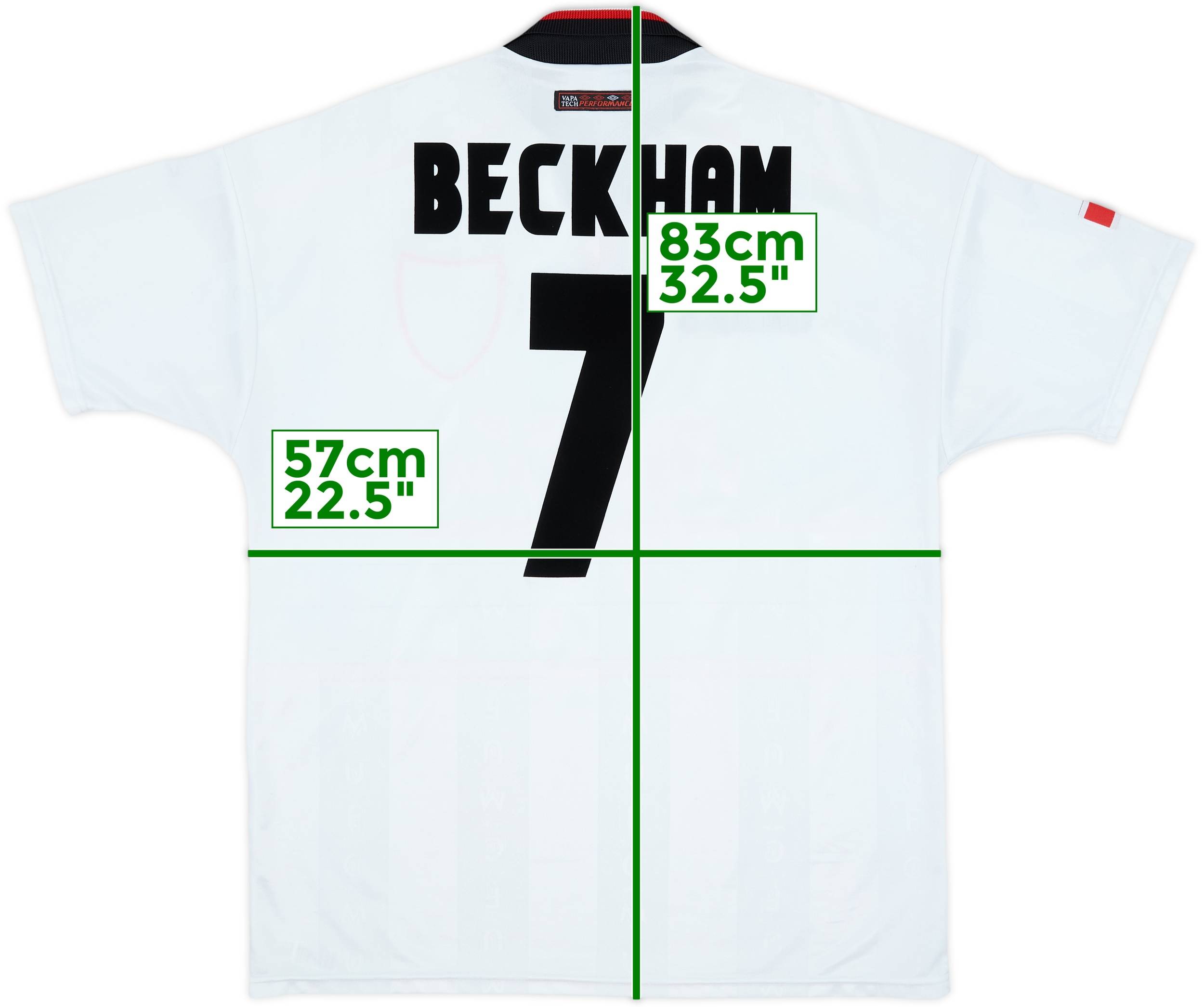 1997-99 Manchester United Away Shirt Beckham #7 - 6/10 - (XL)