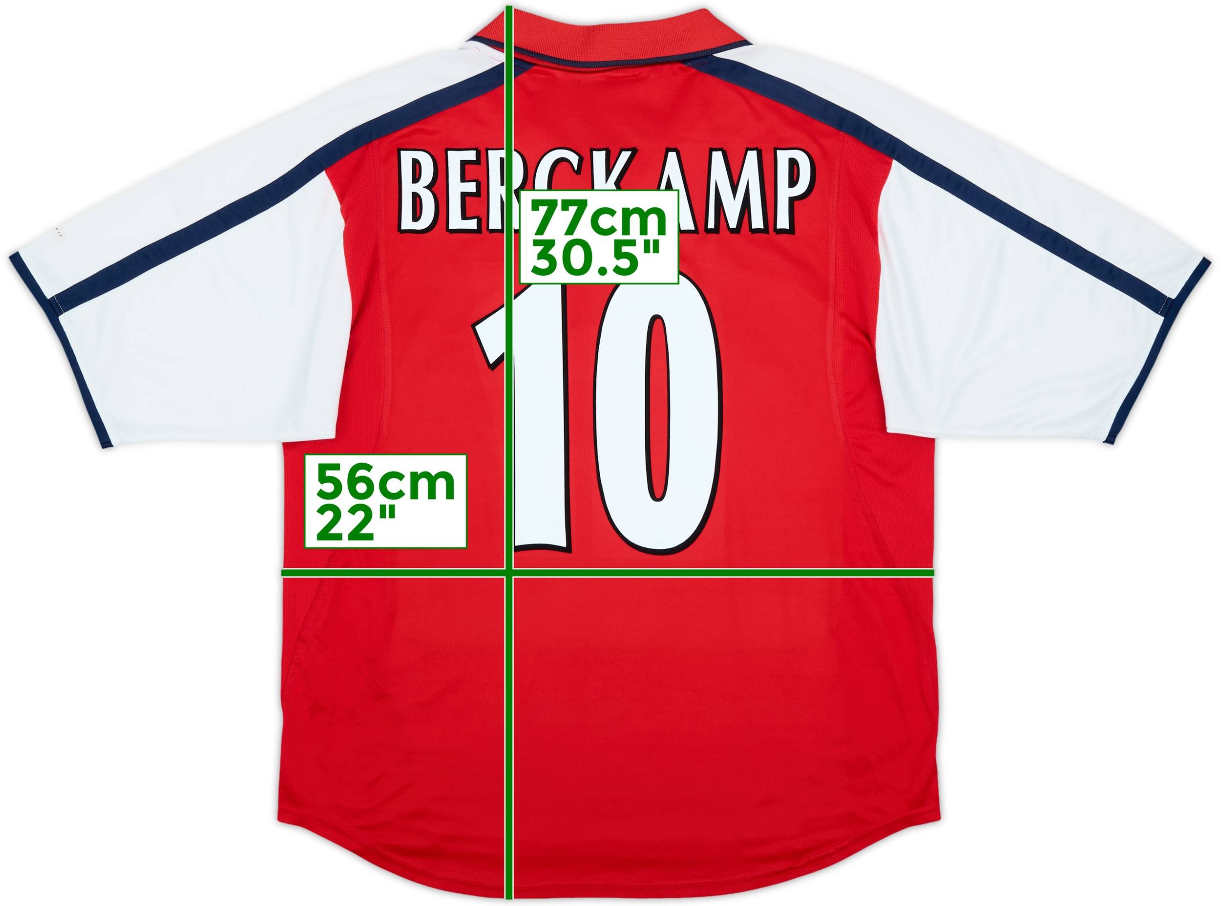 2000-02 Arsenal Home Shirt Bergkamp #10 - 6/10 - (L)