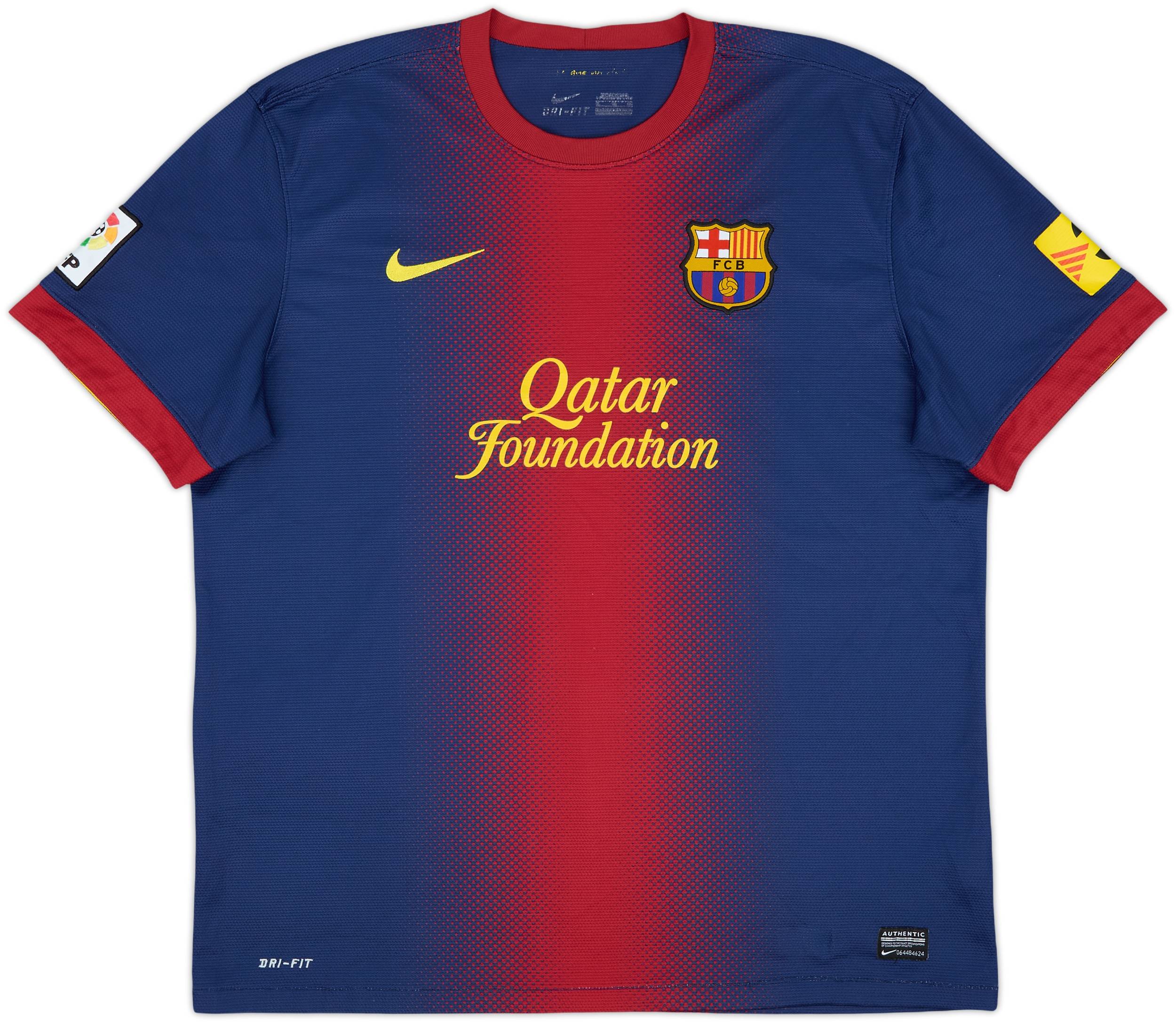 2012/13【AUTHENTIC】Messi #10 , XL 2012-13 Barcelona Home Shirt Messi #10 - 9/10 - (XL)