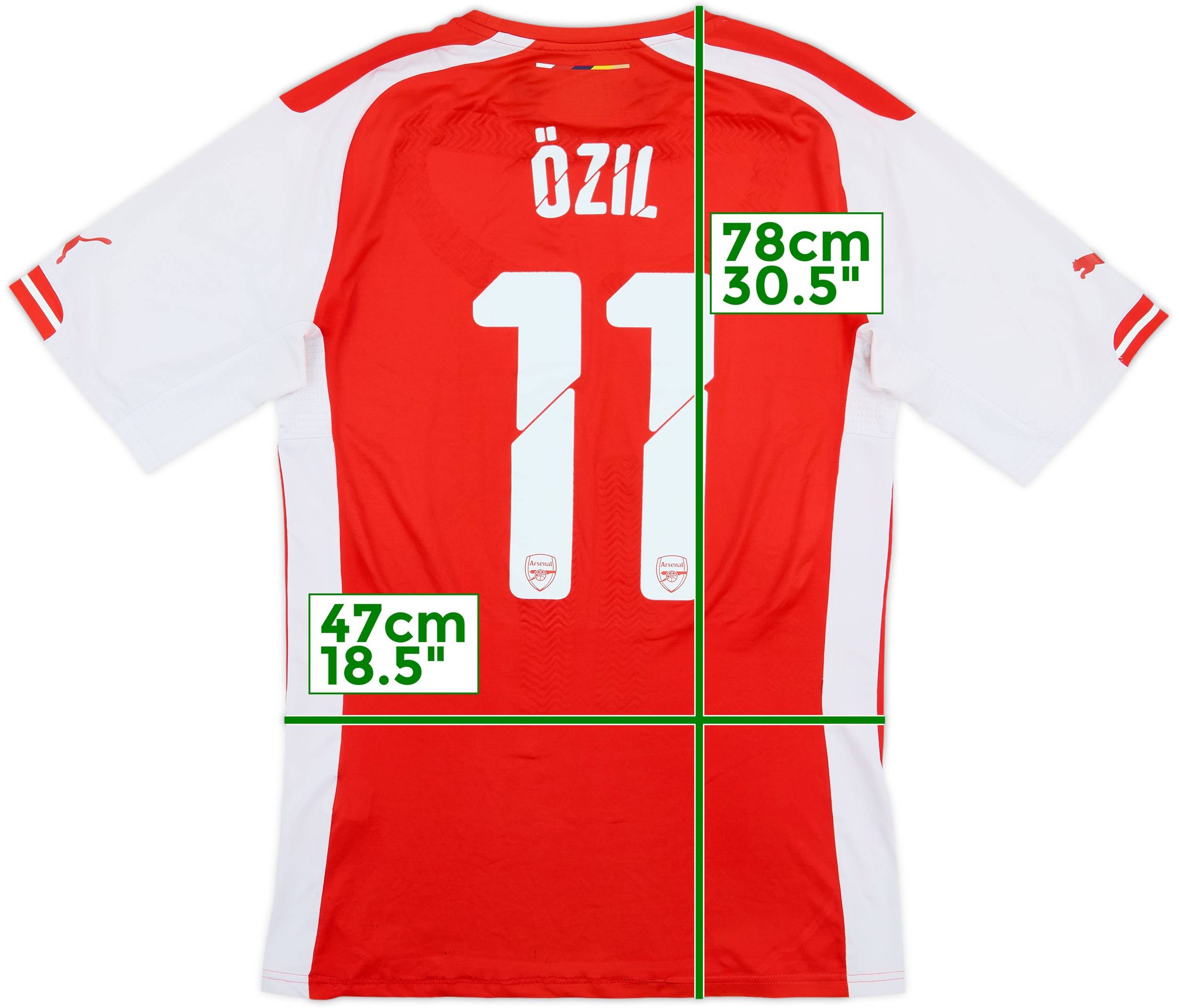 2014-15 Arsenal Player Issue (ACTV Fit) Home Shirt Ozil #11 - 6/10
