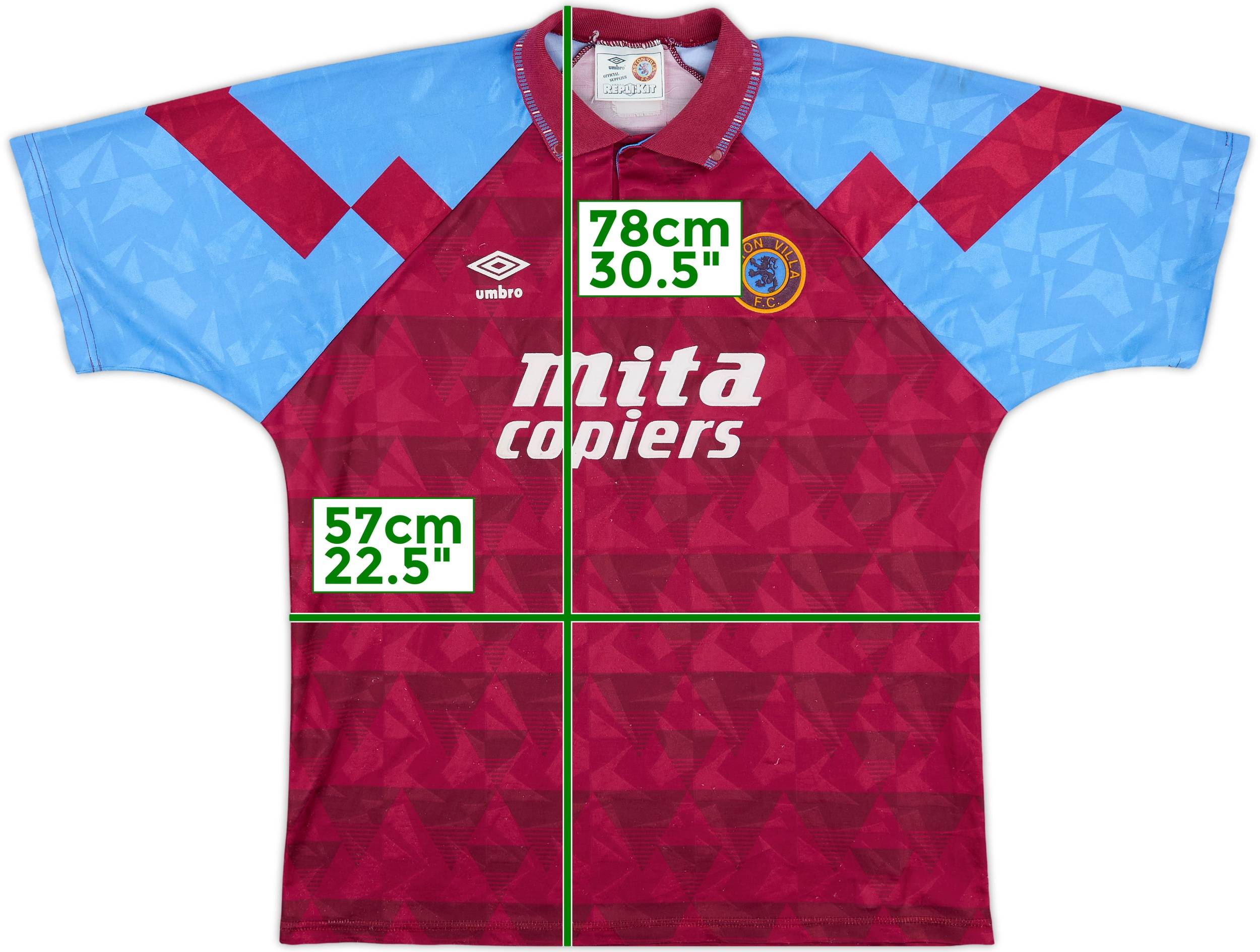 1990-92 Aston Villa Home Shirt - 6/10 - (XL)